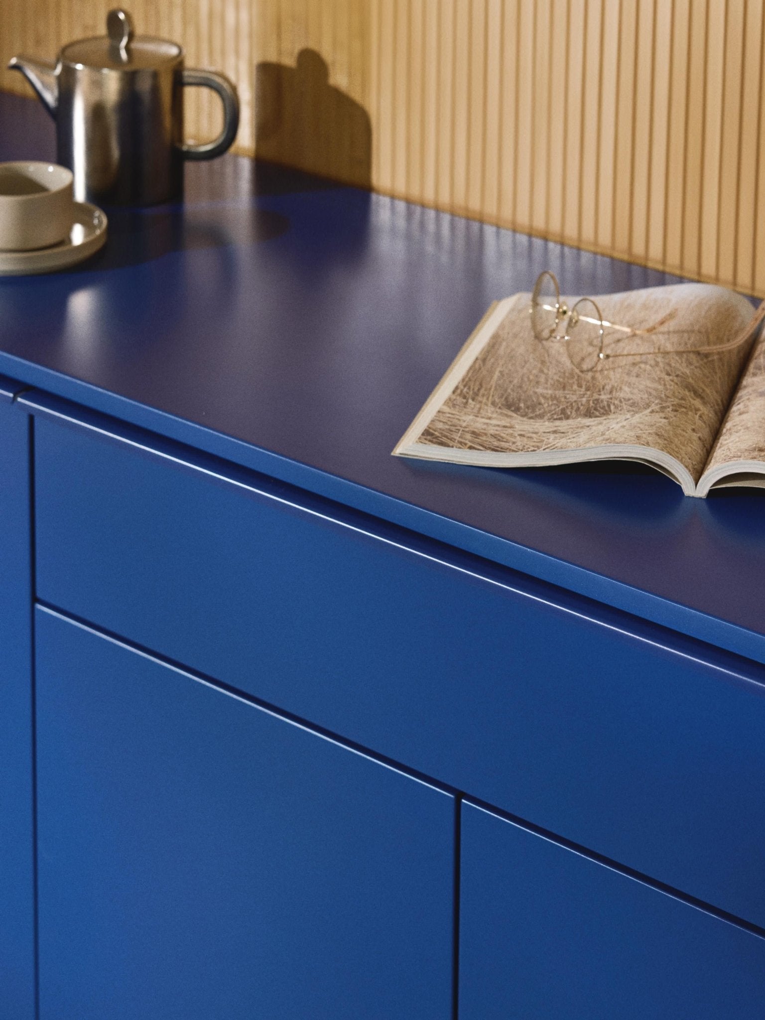 Elona Modern Dressoir Mat Kraliyet Mavisi - Velotti