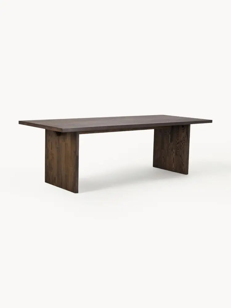 Emmett Masif Meşe Yemek Masası 240x95cm Koyu Yağlı - Velotti
