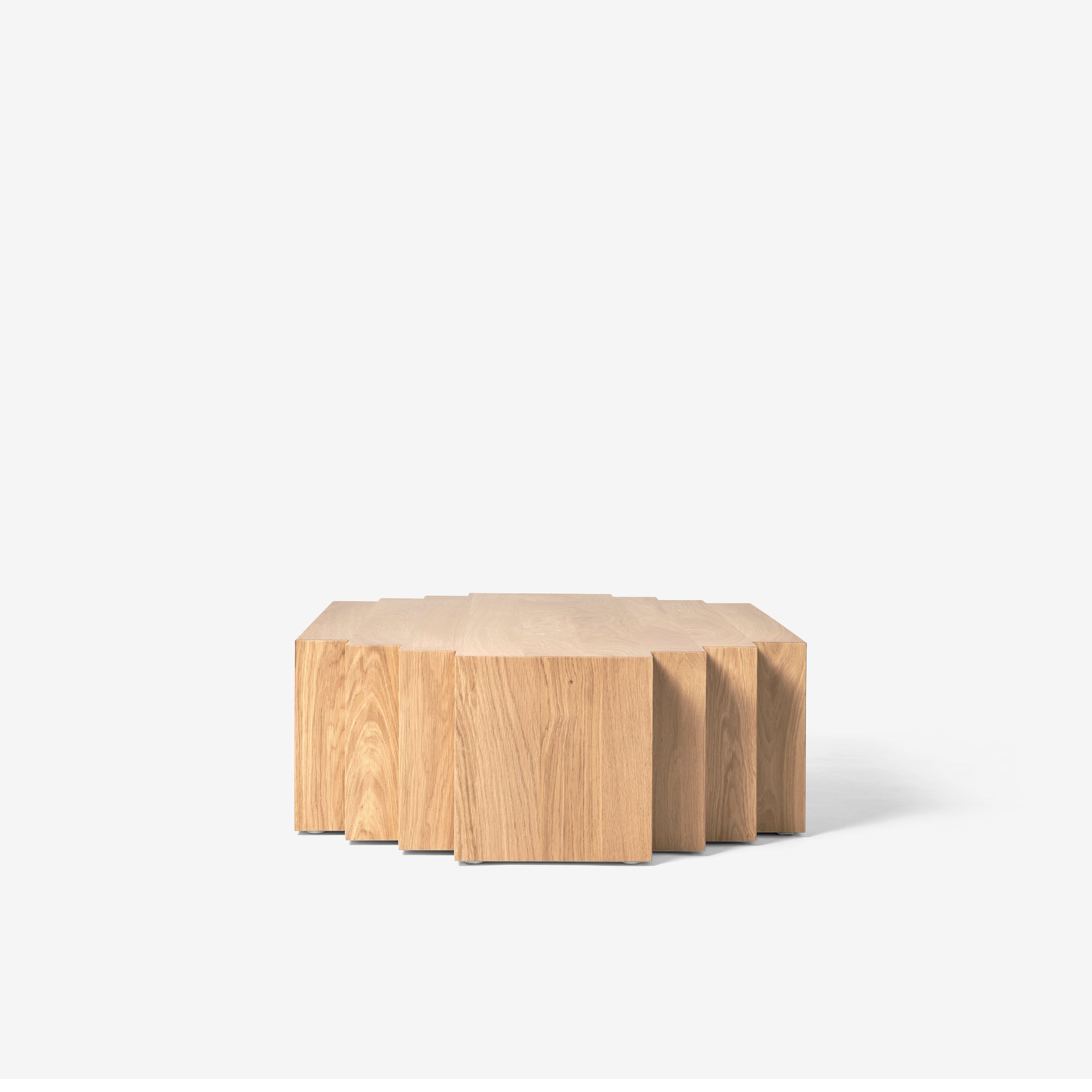 Masif Meşe Modern Orta Sehpa Brutalist Tasarım