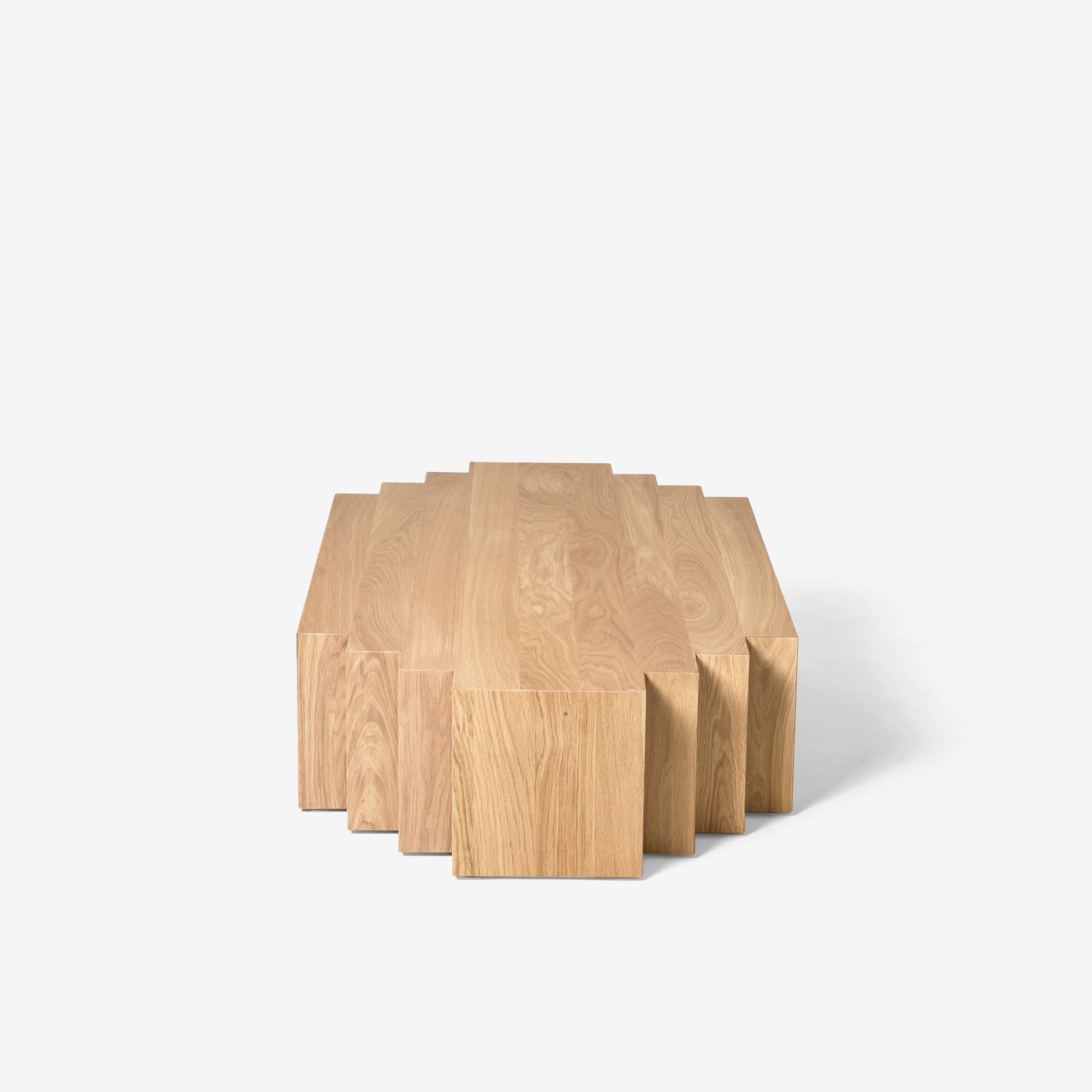 Masif Meşe Modern Orta Sehpa Brutalist Tasarım