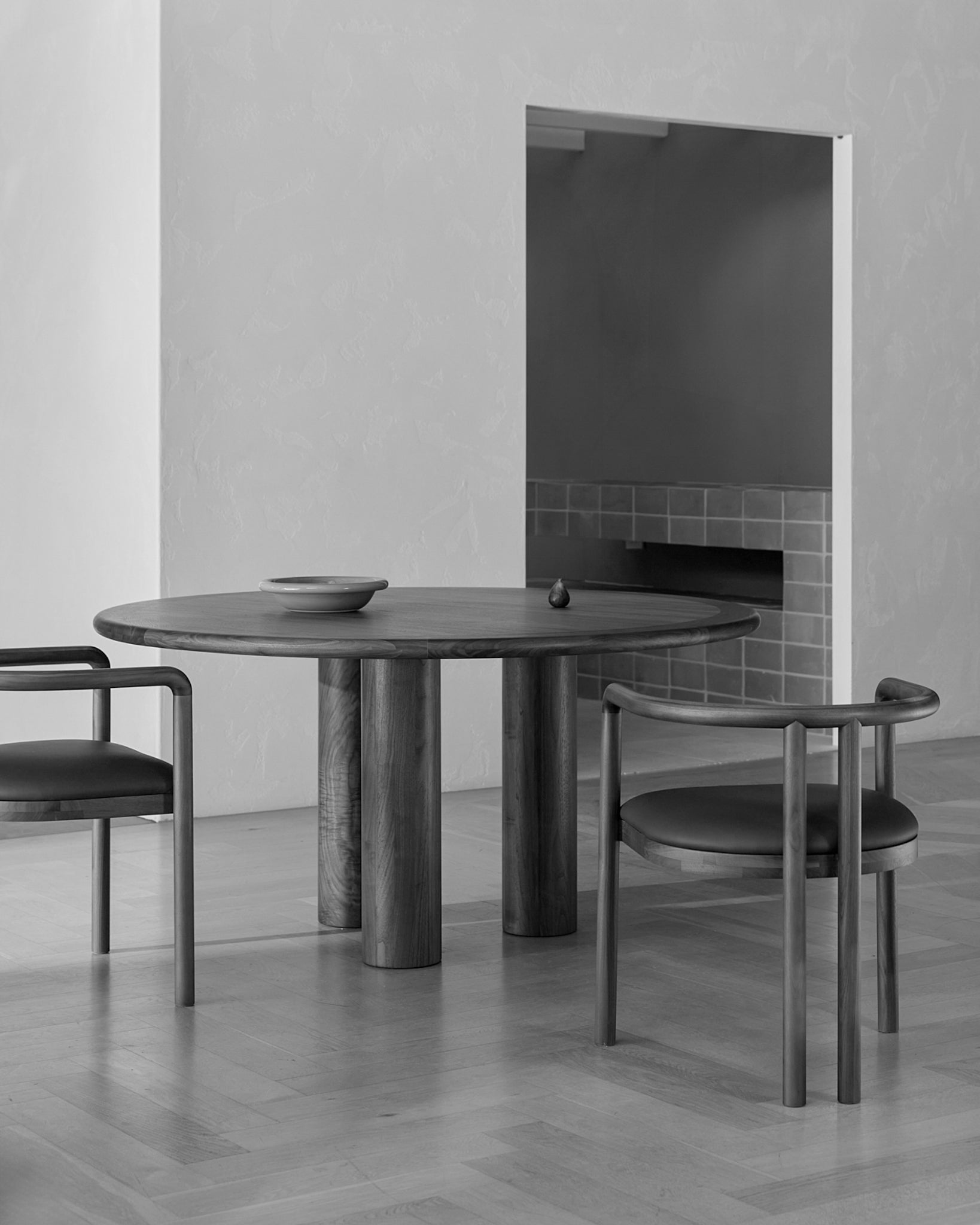 Yuvarlak Meşe Yemek Masası Elio 150 cm Modern Tasarım