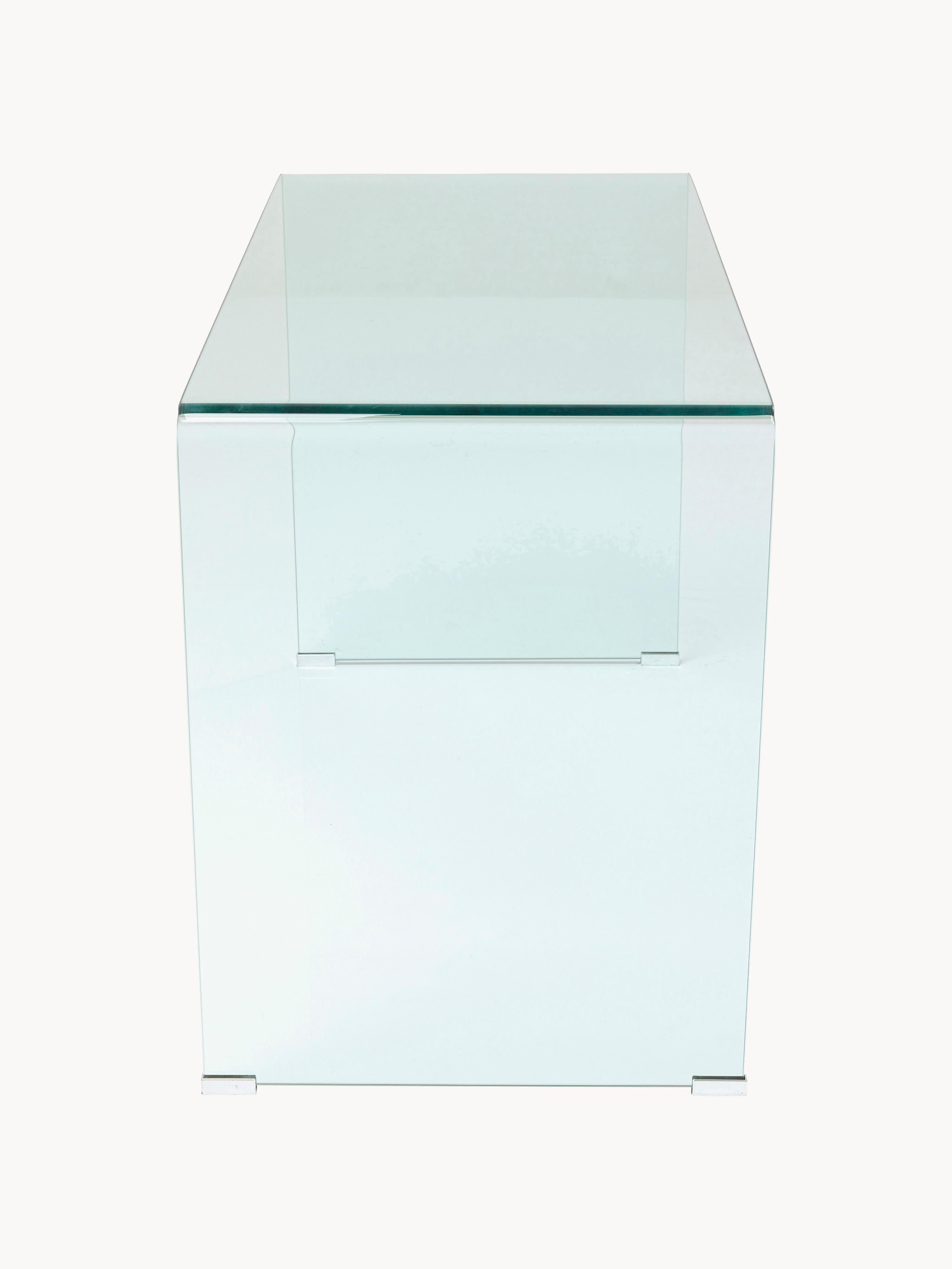 Club Cam Çalışma Masası Modern Minimalist 125cm Şeffaf Tasarım