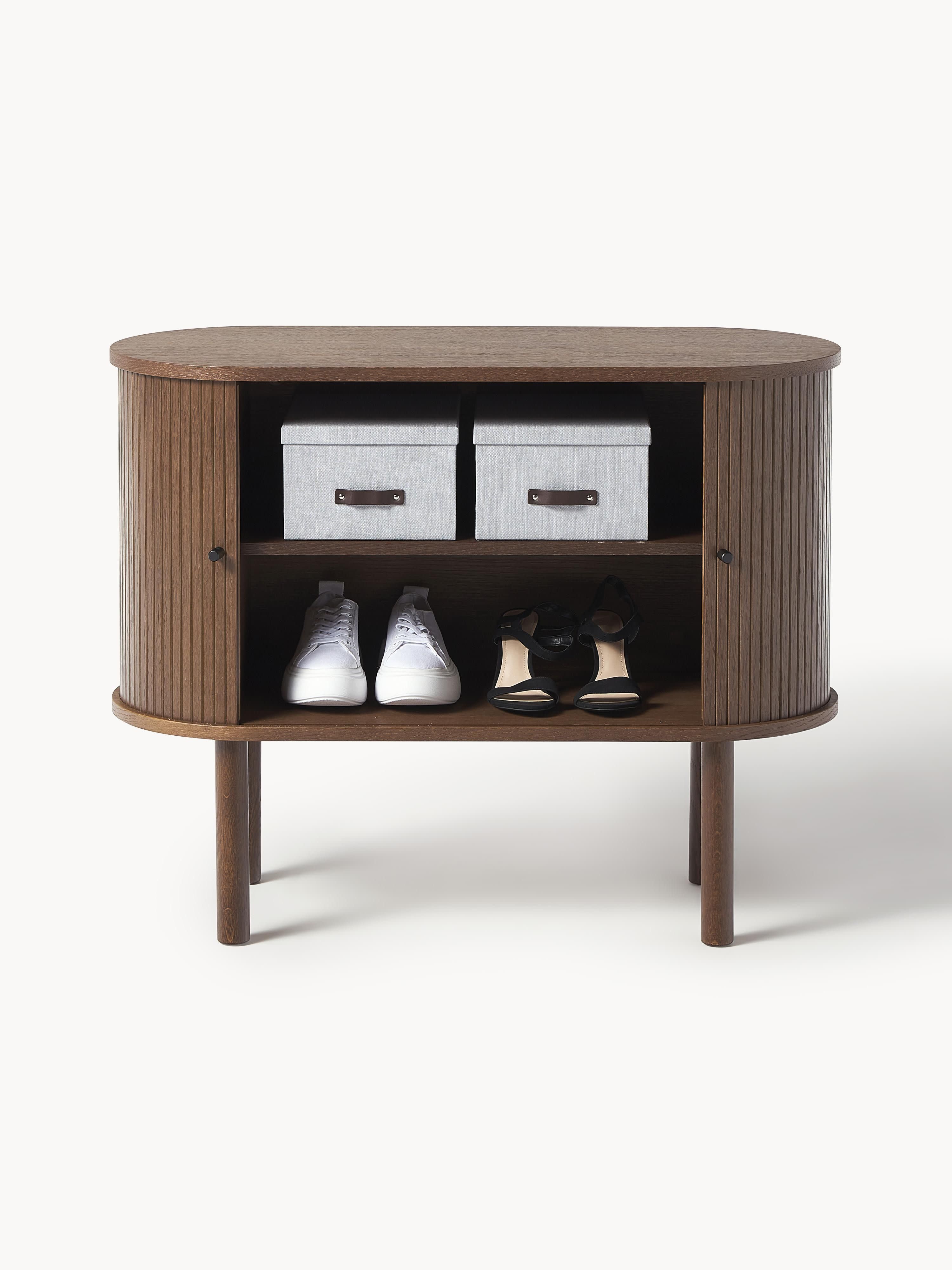 Calary Küçük Yivli Dressoir, Masif Meşe Detaylı