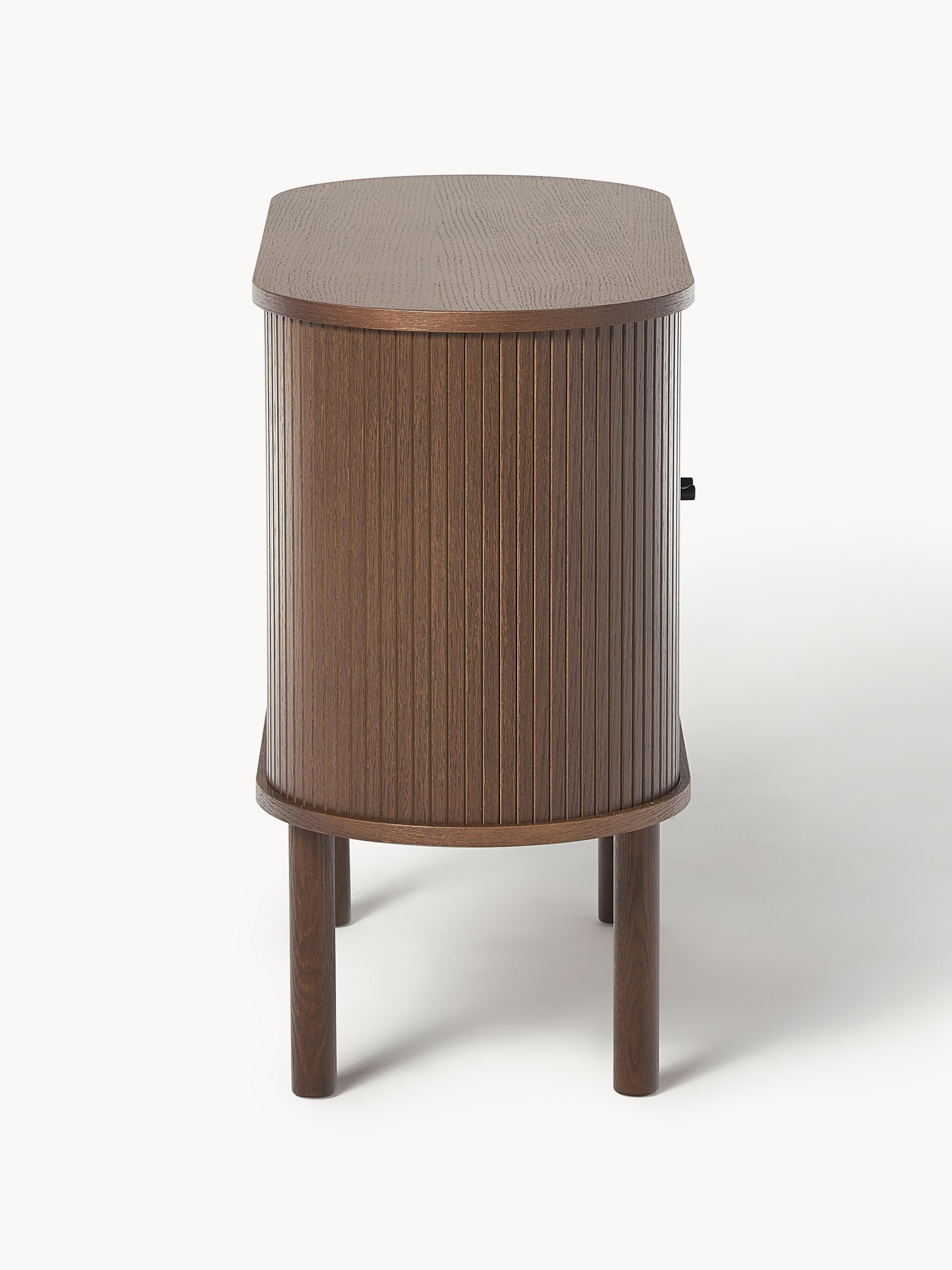 Calary Küçük Yivli Dressoir, Masif Meşe Detaylı