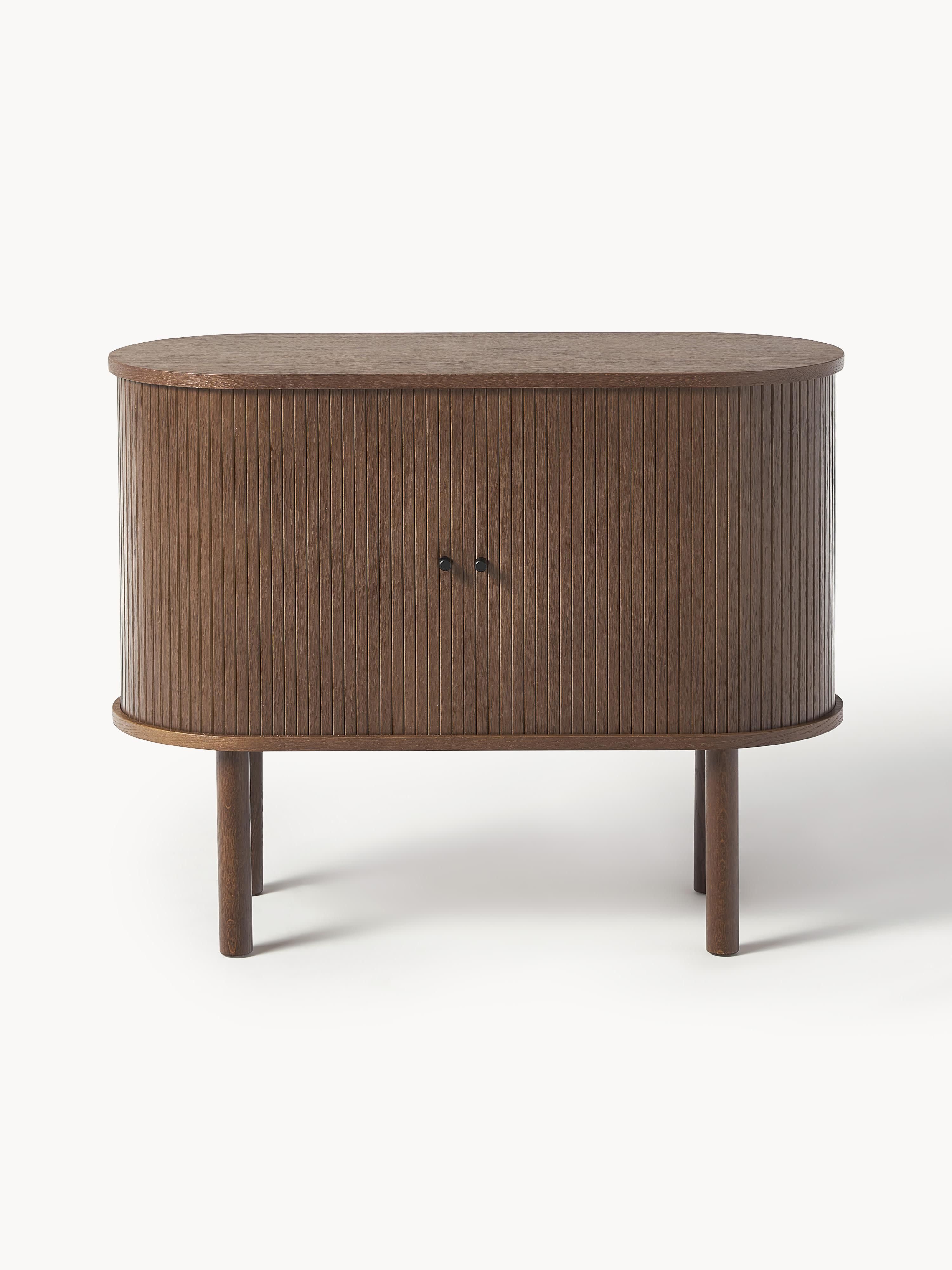 Calary Küçük Yivli Dressoir, Masif Meşe Detaylı