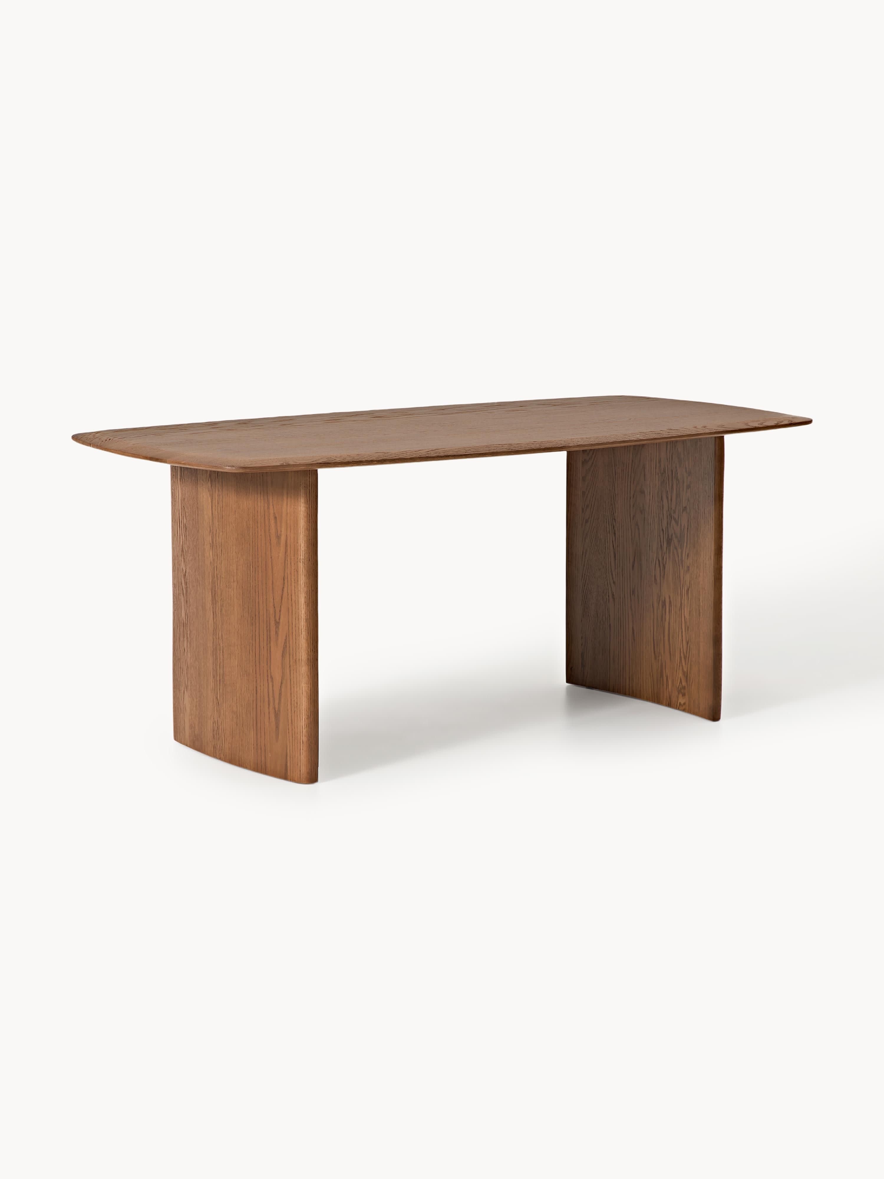 Chandler Masif Meşe Yemek Masası 180x90cm Modern Tasarım Doğal Doku