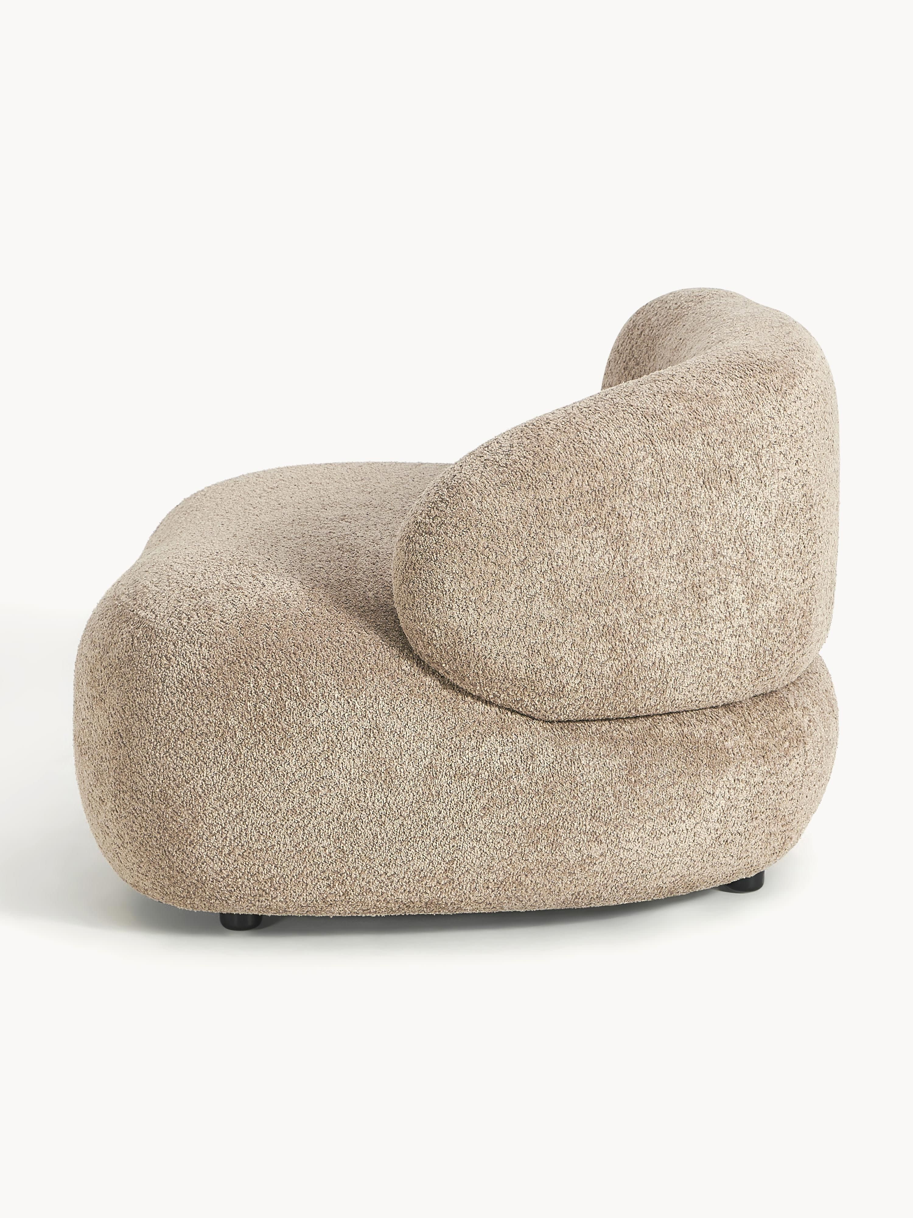 Alba Organik Formlu Teddy Bouclé Lounge Koltuk Bej