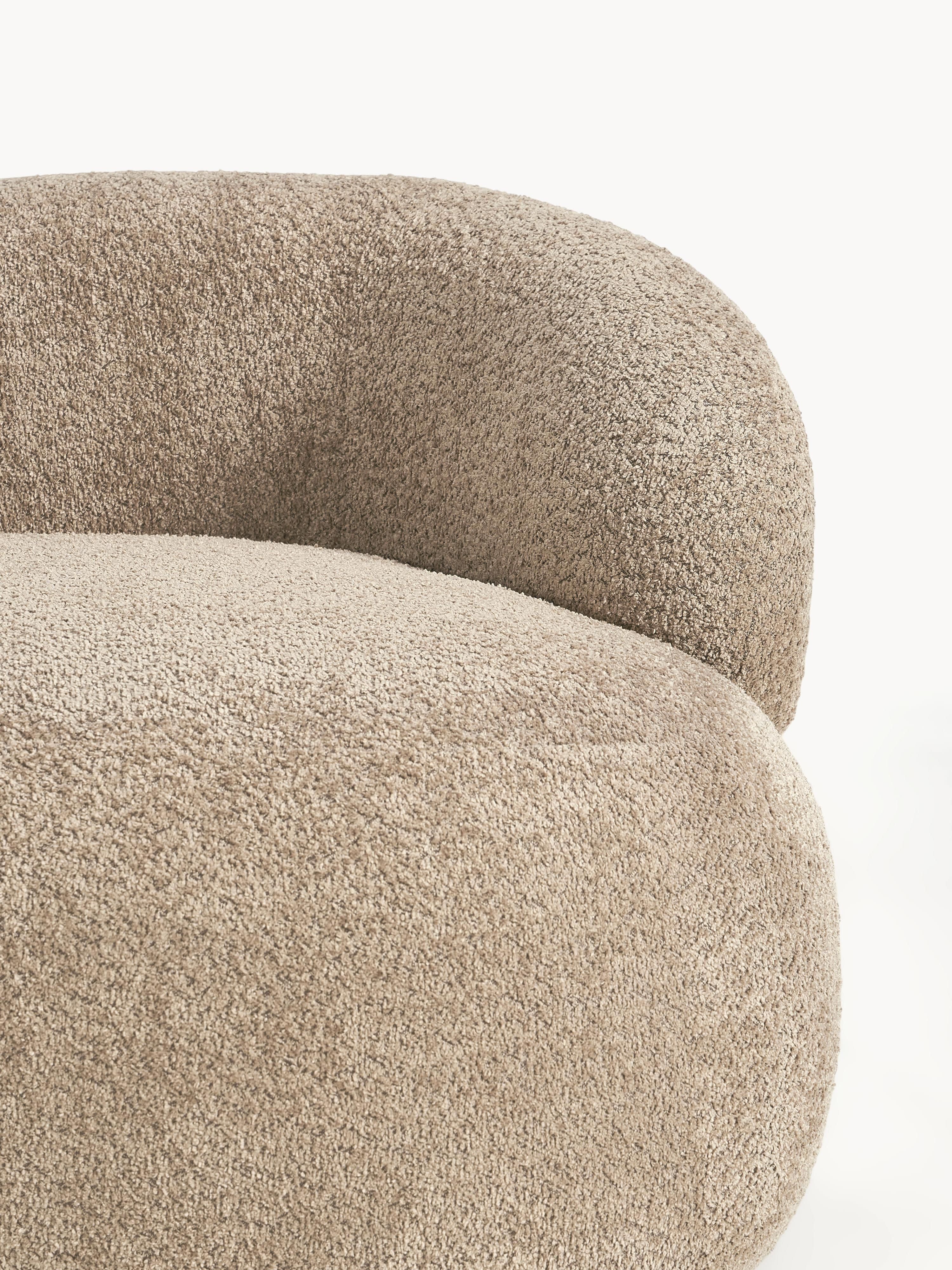 Alba Organik Formlu Teddy Bouclé Lounge Koltuk Bej
