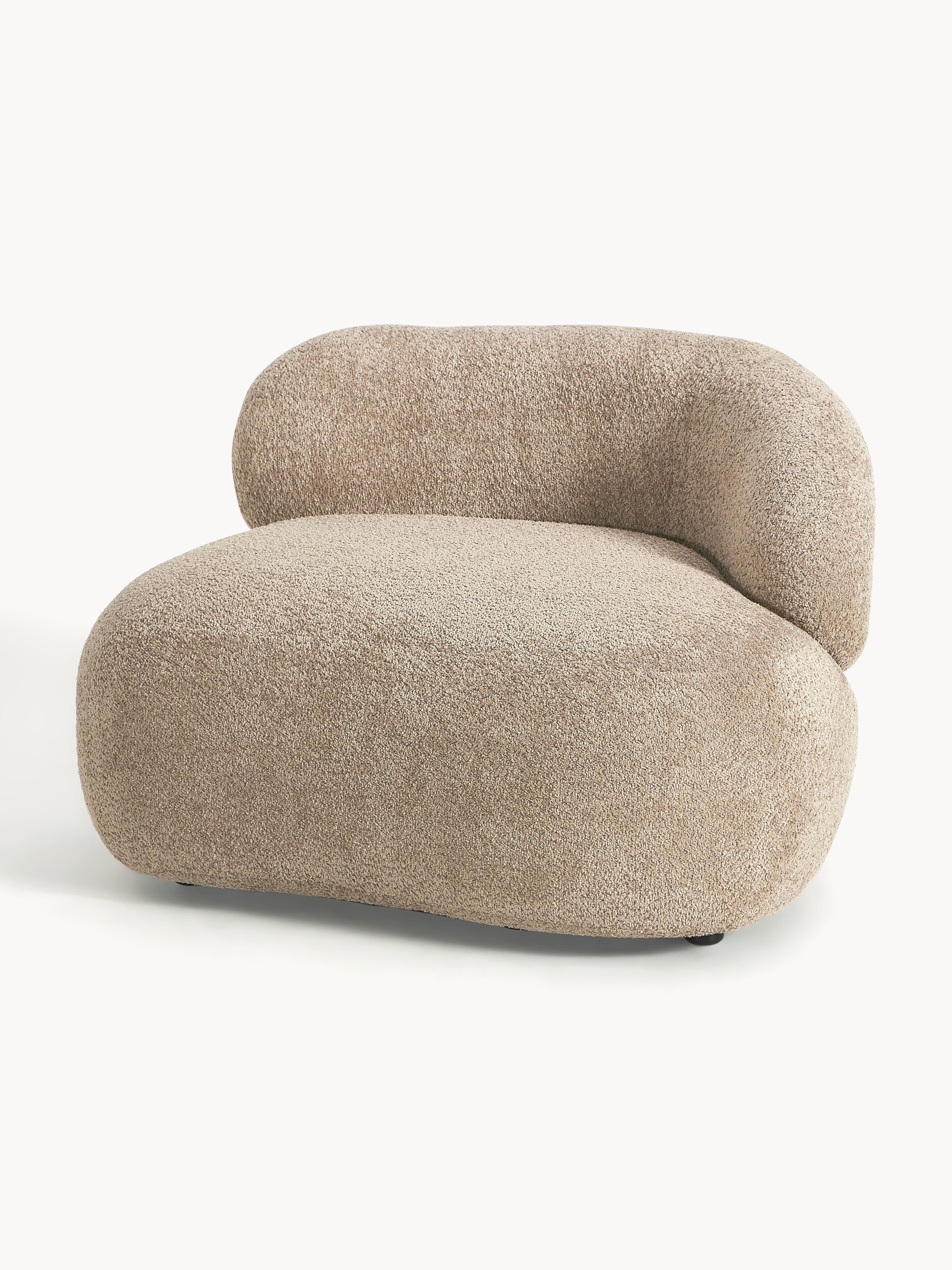 Alba Organik Formlu Teddy Bouclé Lounge Koltuk Bej