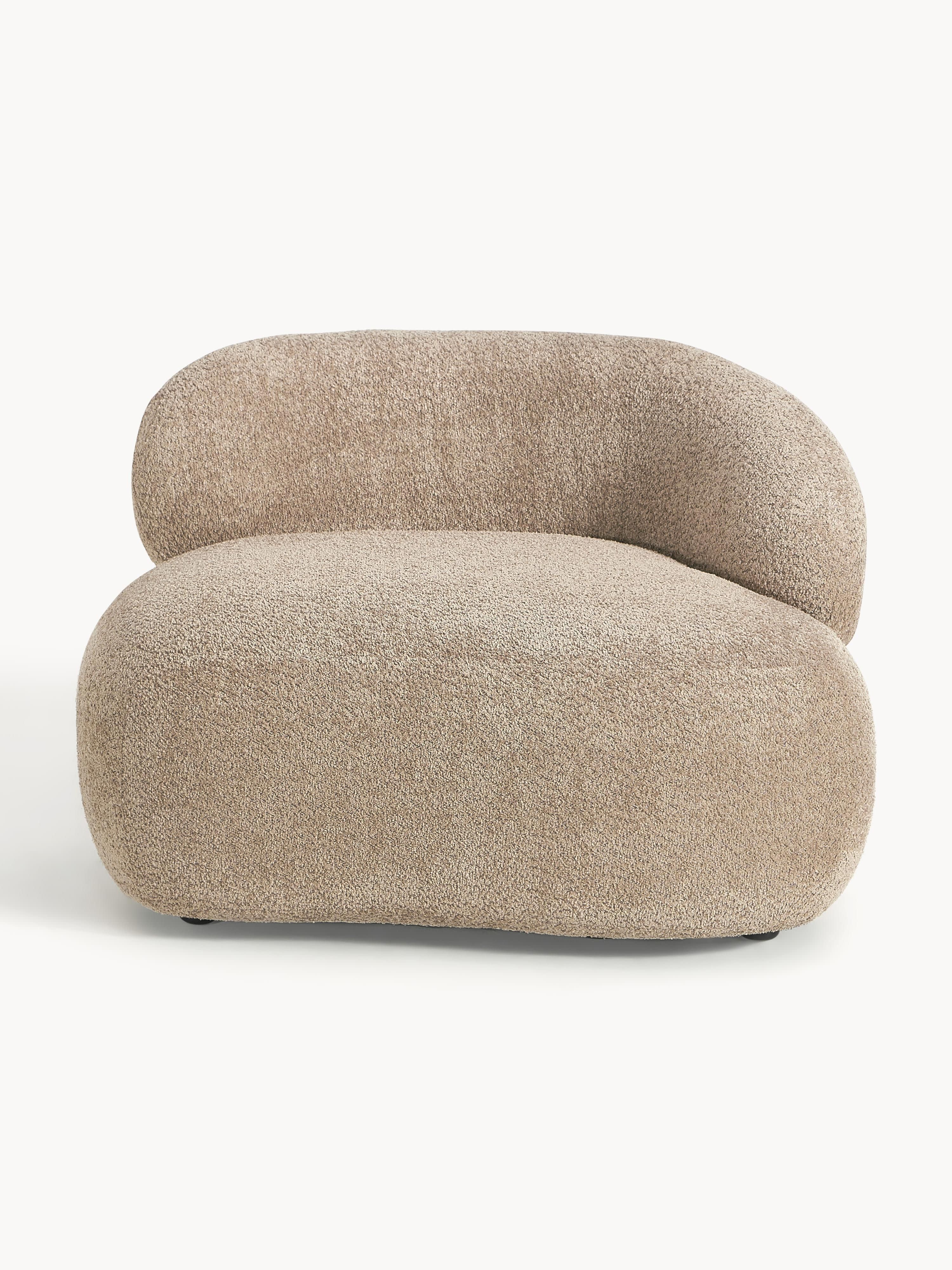 Alba Organik Formlu Teddy Bouclé Lounge Koltuk Bej