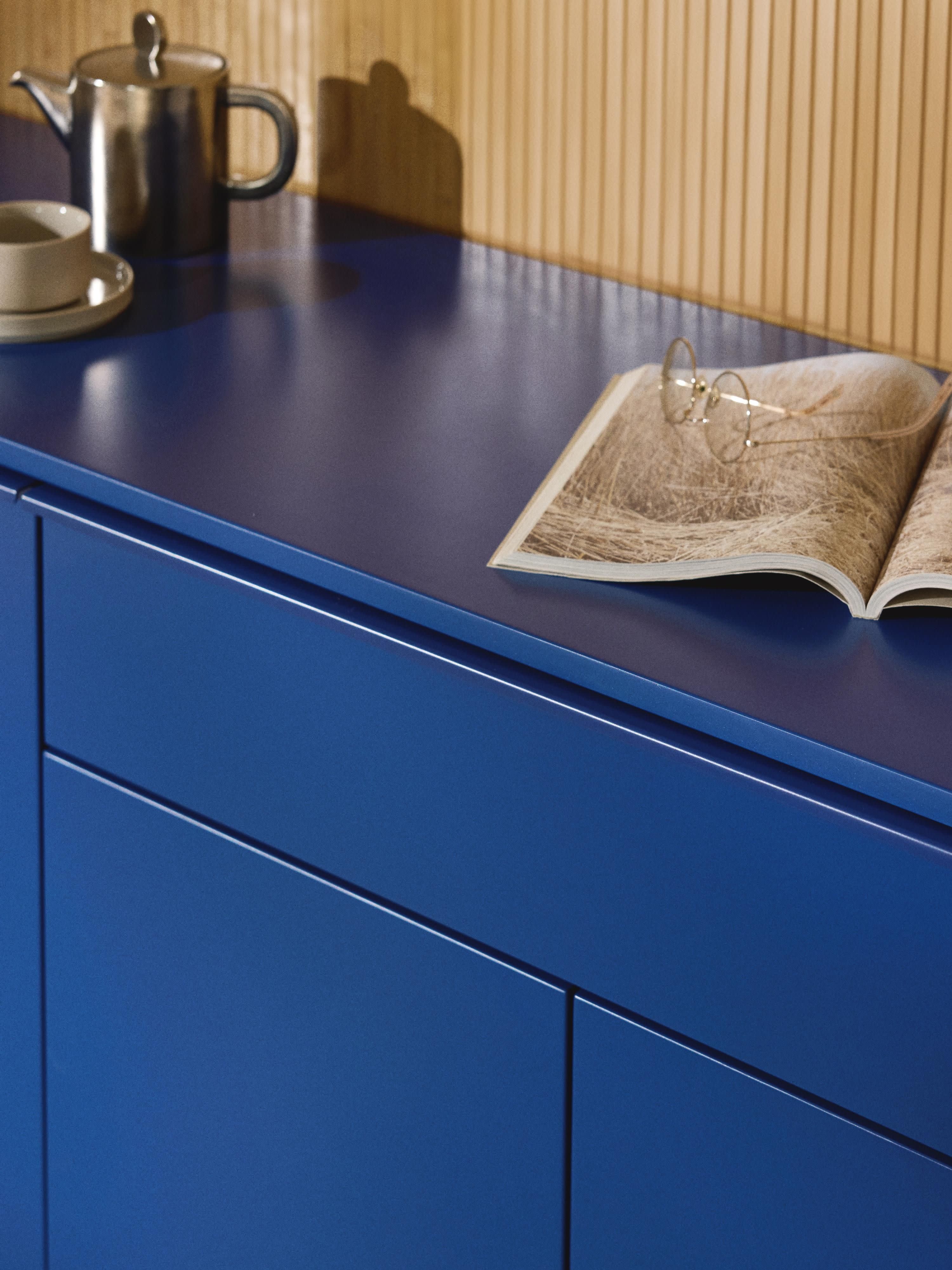 Elona Modern Dressoir Mat Kraliyet Mavisi