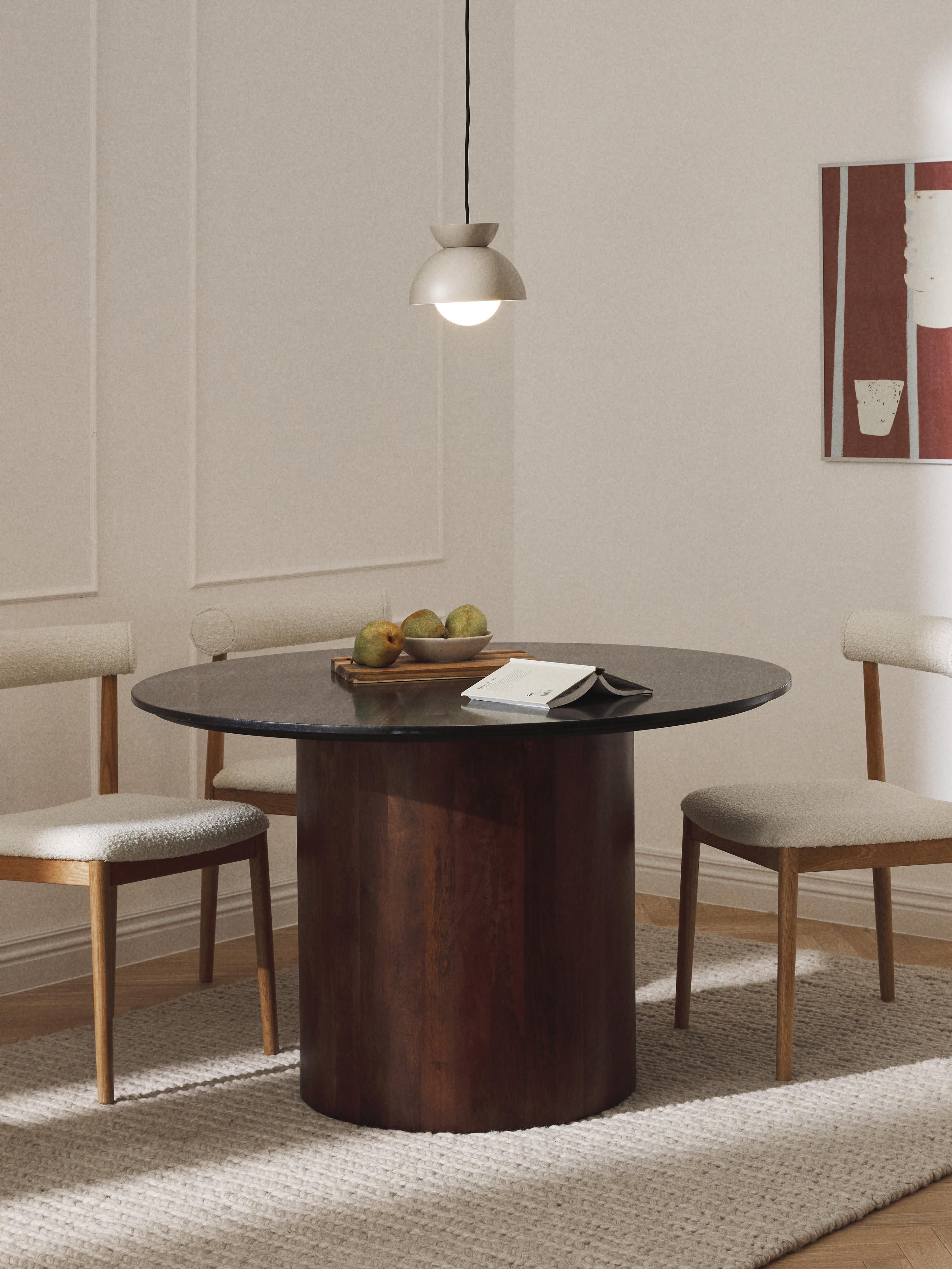 Velotti Yuvarlak Mermer Yemek Masası 120 cm