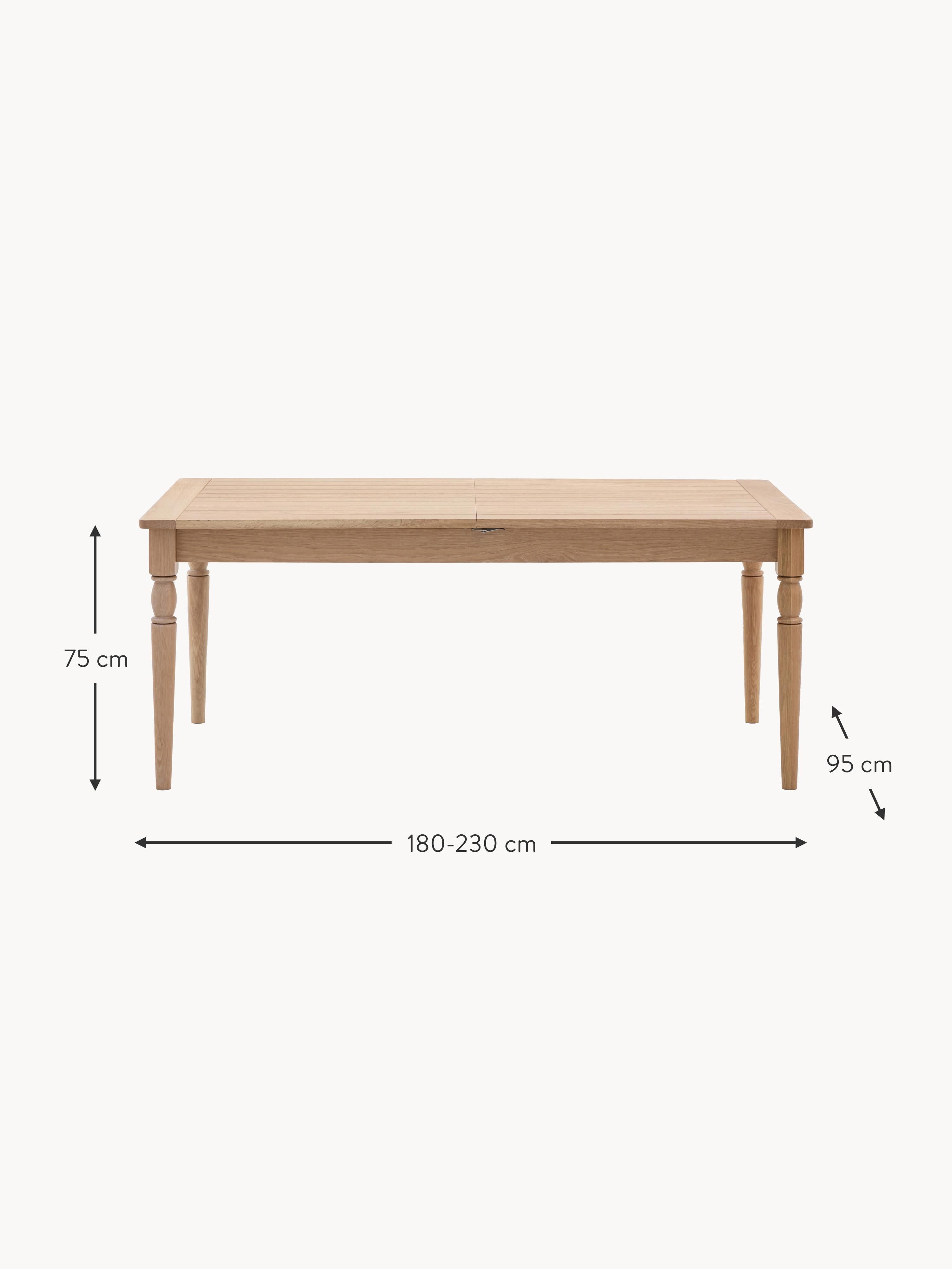 Velotti Uzatmalı Yemek Masası 180-230x95 cm