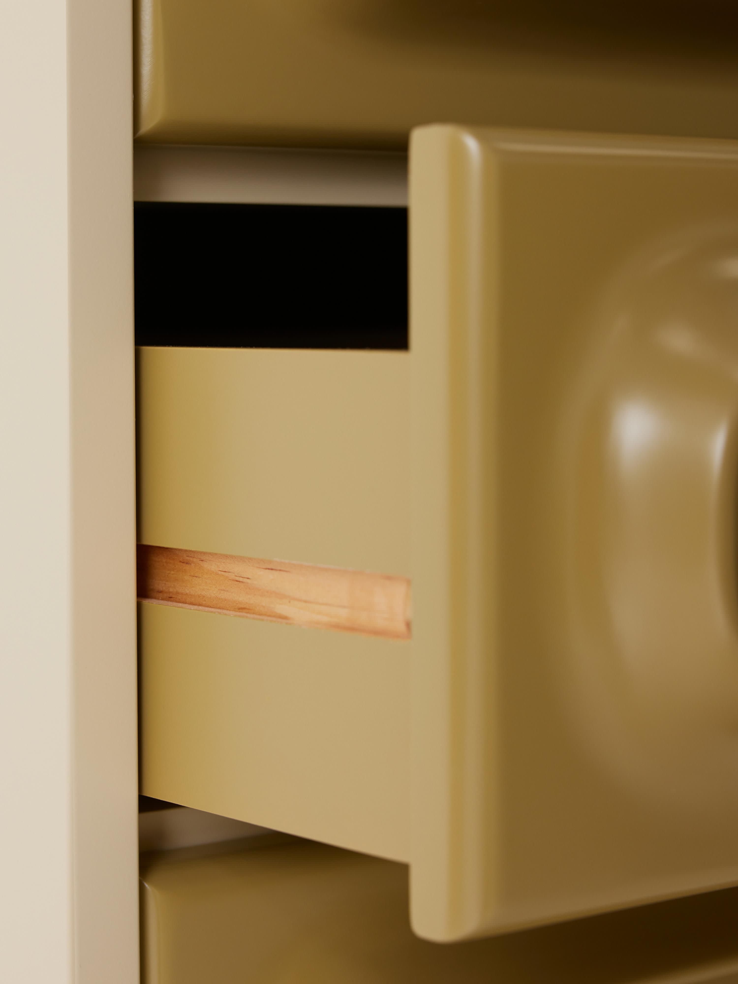 Space 6 Çekmeceli Modern Dressoir, 113 cm Yükseklik, MDF