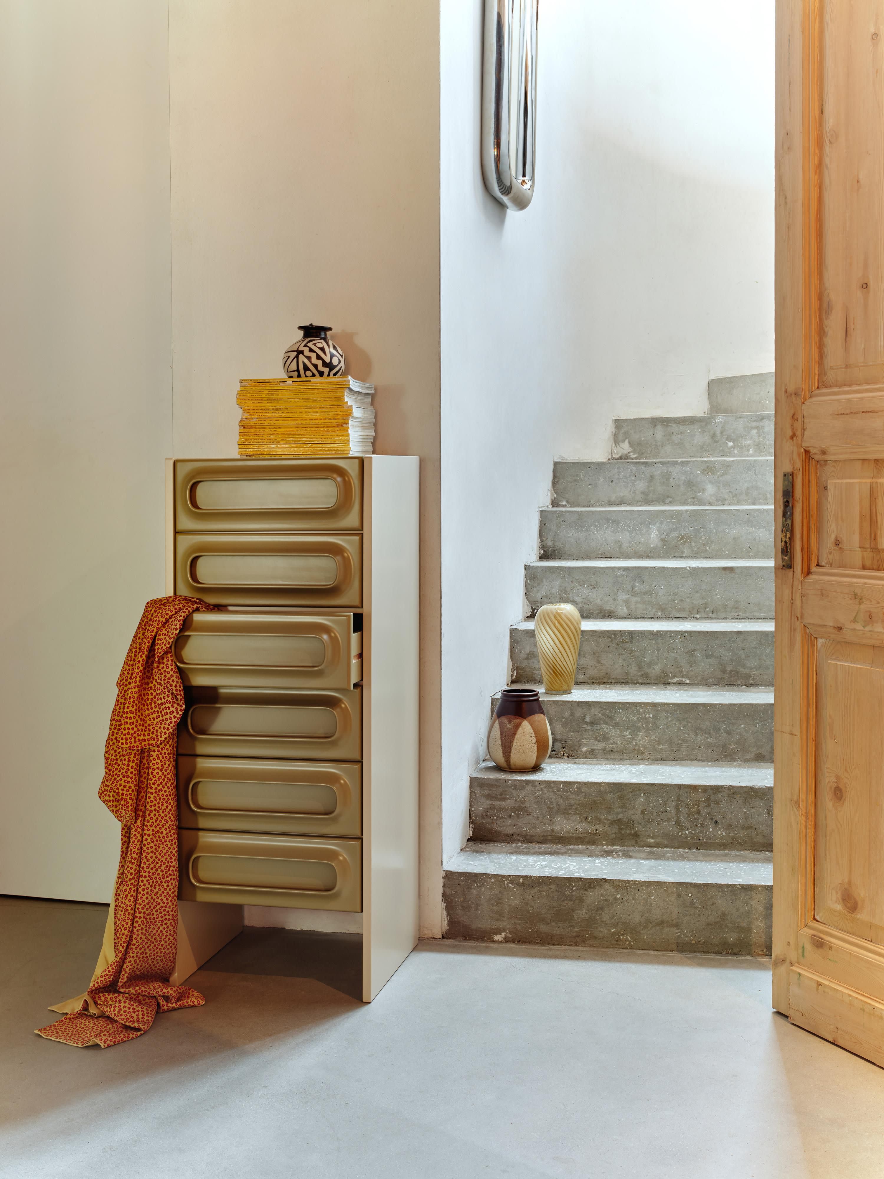 Space 6 Çekmeceli Modern Dressoir, 113 cm Yükseklik, MDF