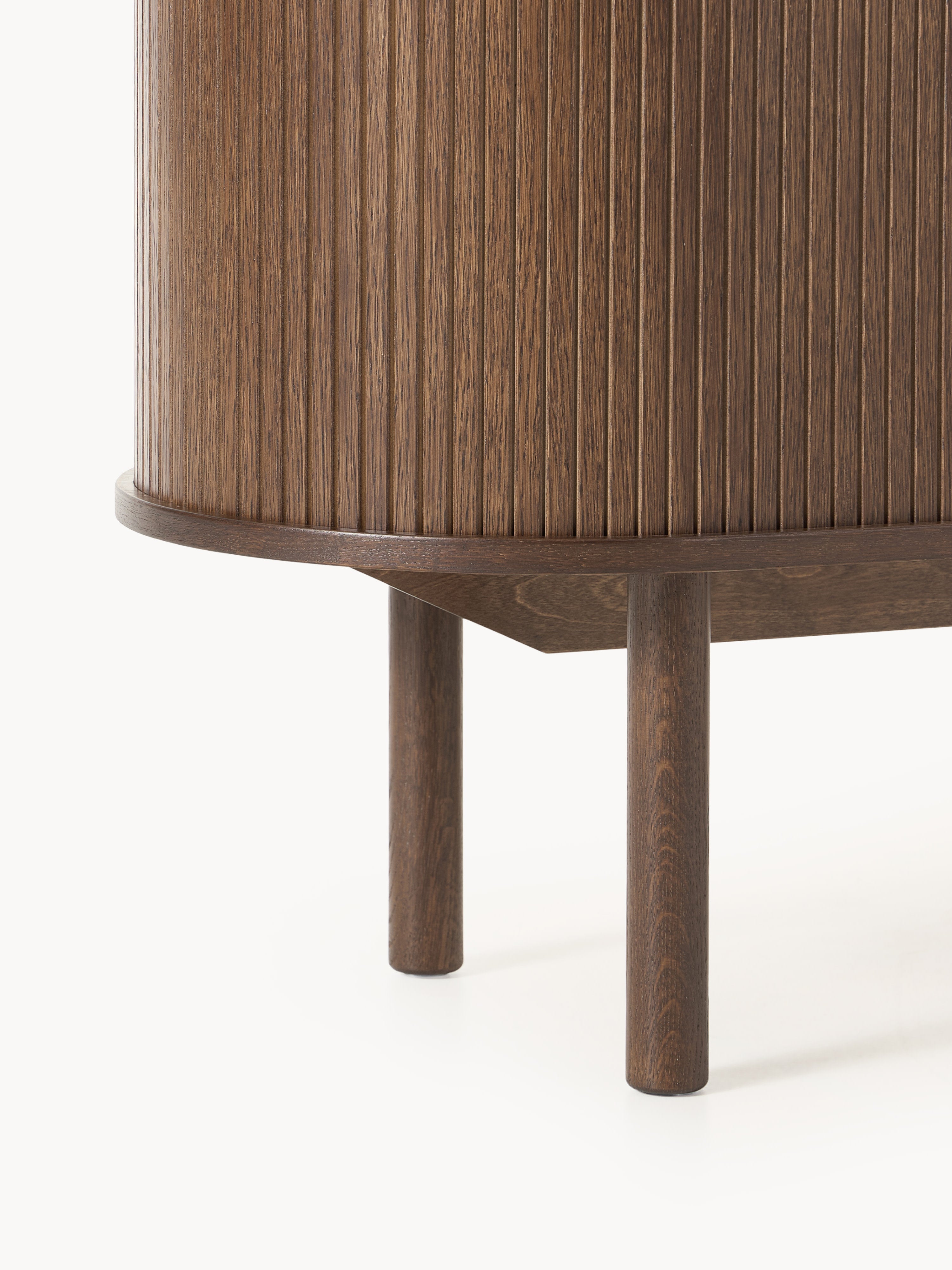 Calary XL Dressoir, Kabartmalı Ahşap Yüzey, Koyu Meşe Kaplama