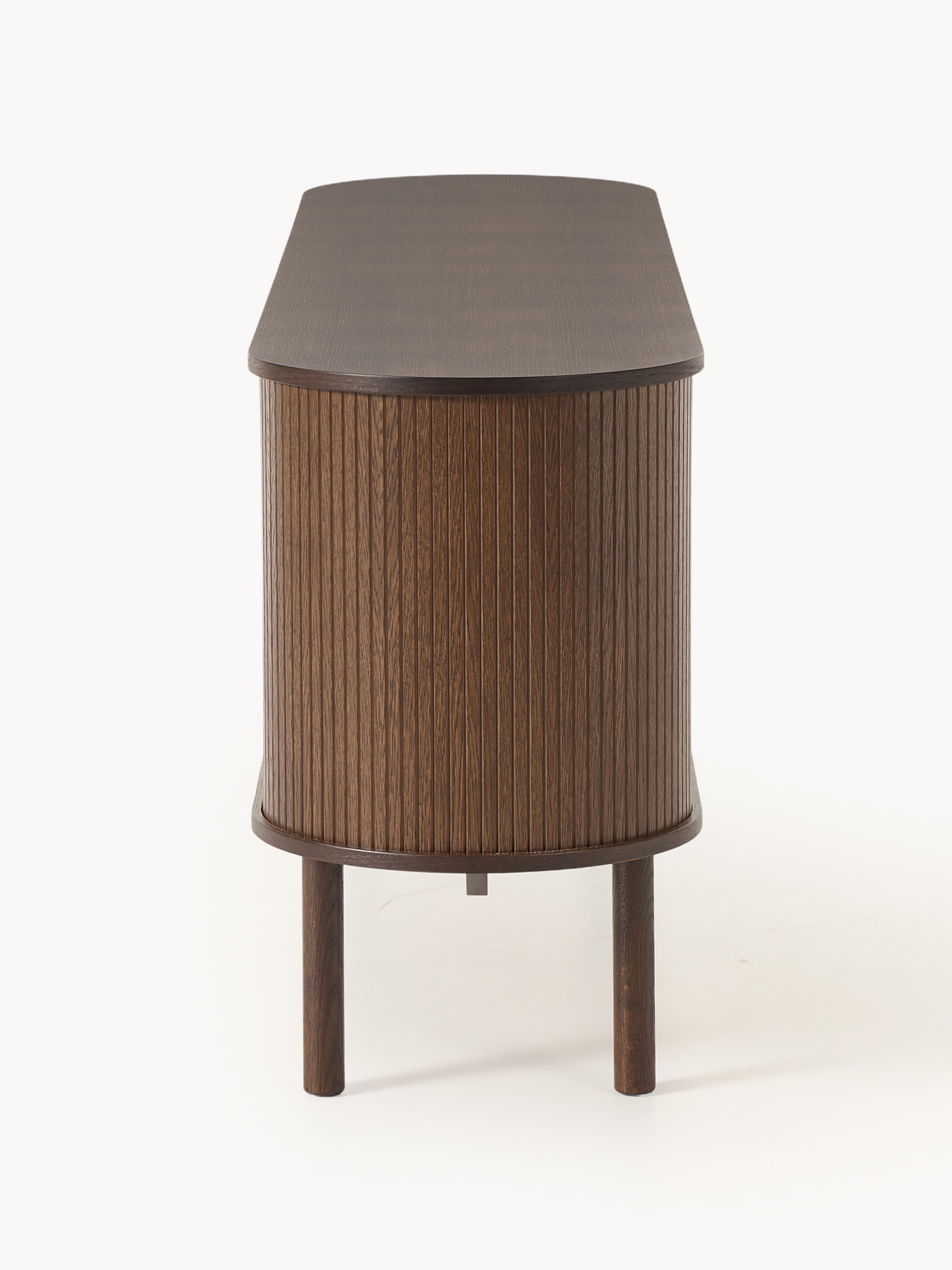 Calary XL Dressoir, Kabartmalı Ahşap Yüzey, Koyu Meşe Kaplama