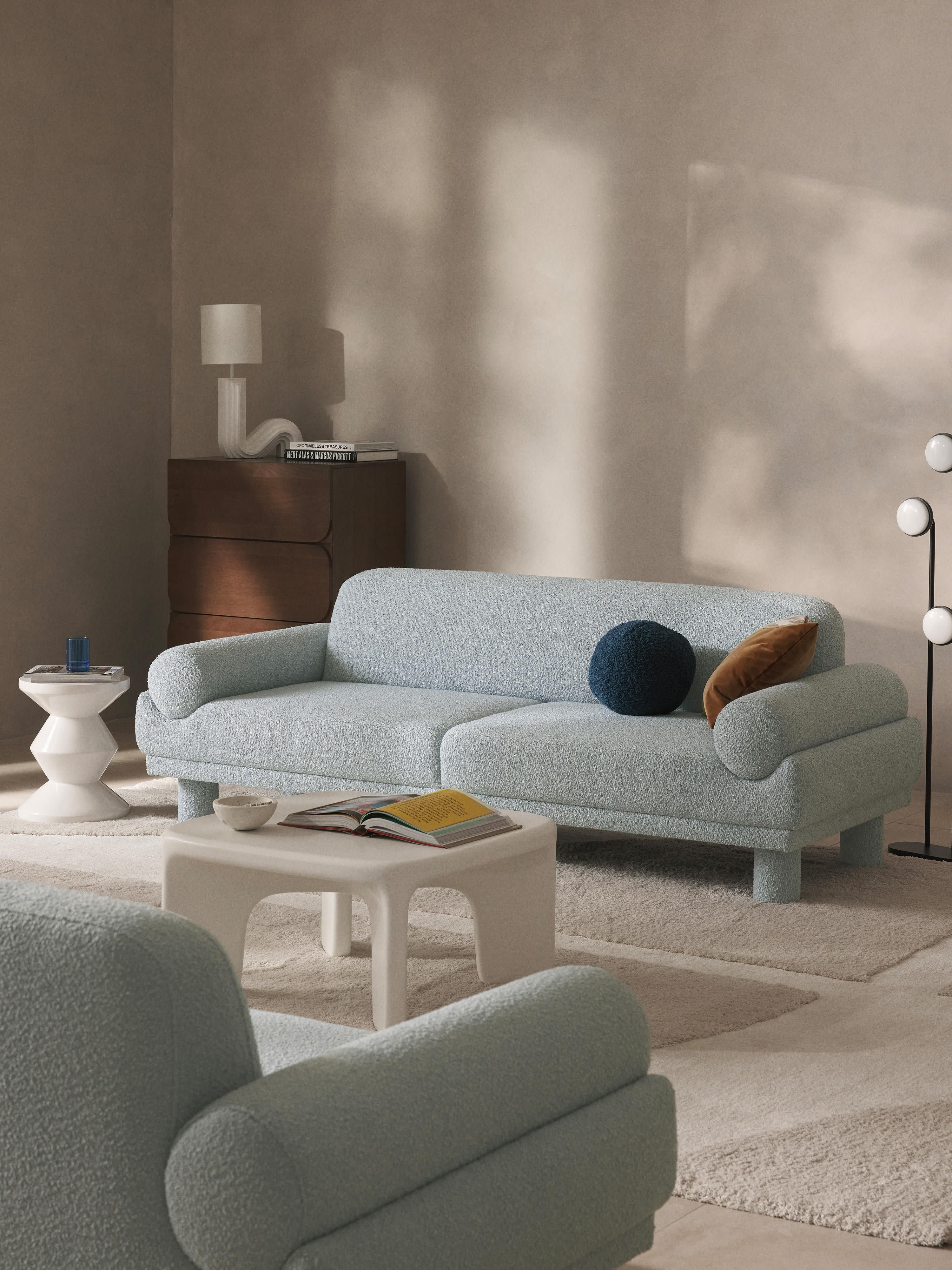 Lilo 3-Kişilik Bouclé Koltuk Modern Tasarım Lüks Kanepe