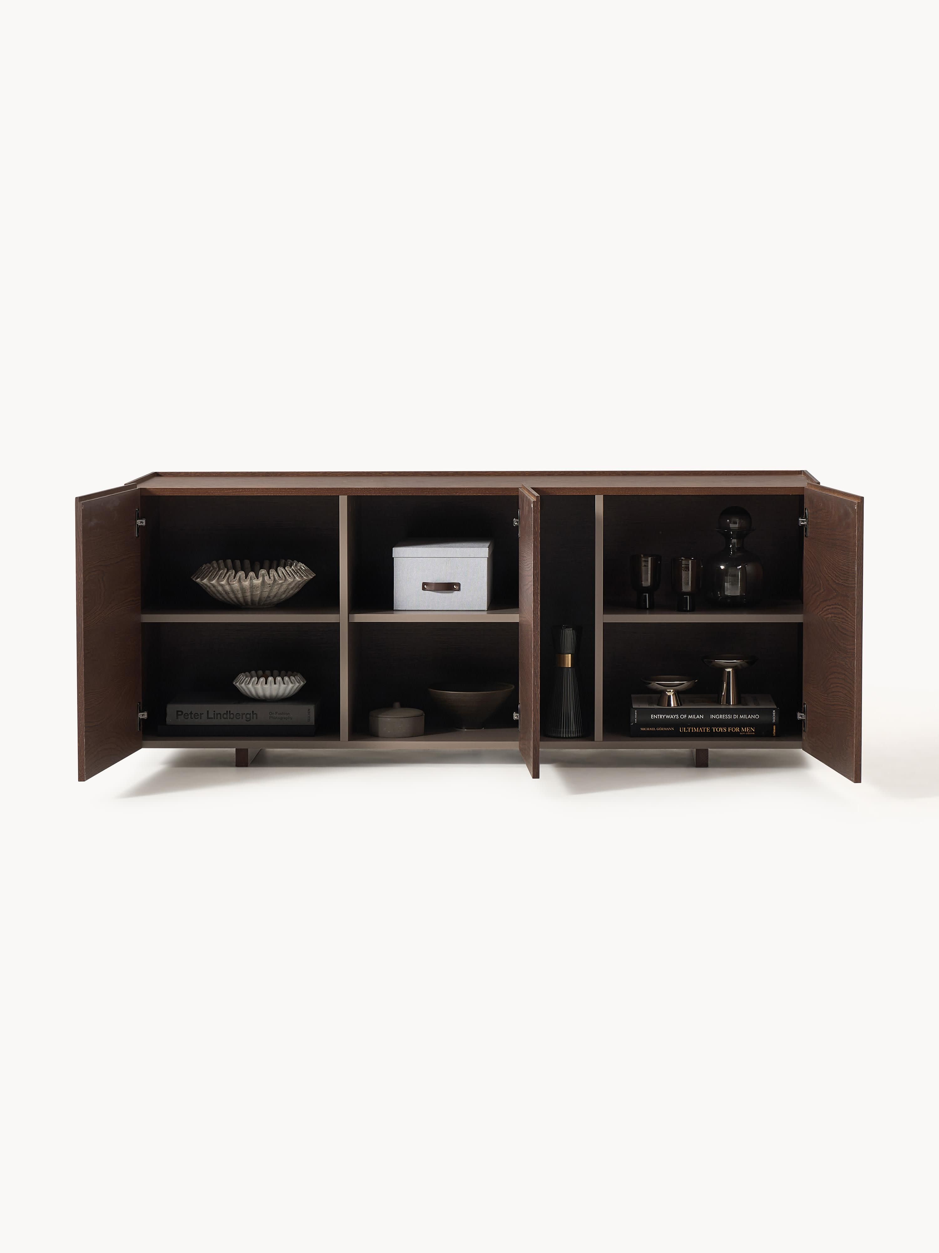 Larsen 160 cm Meşe Kaplama Ahşap Dressoir