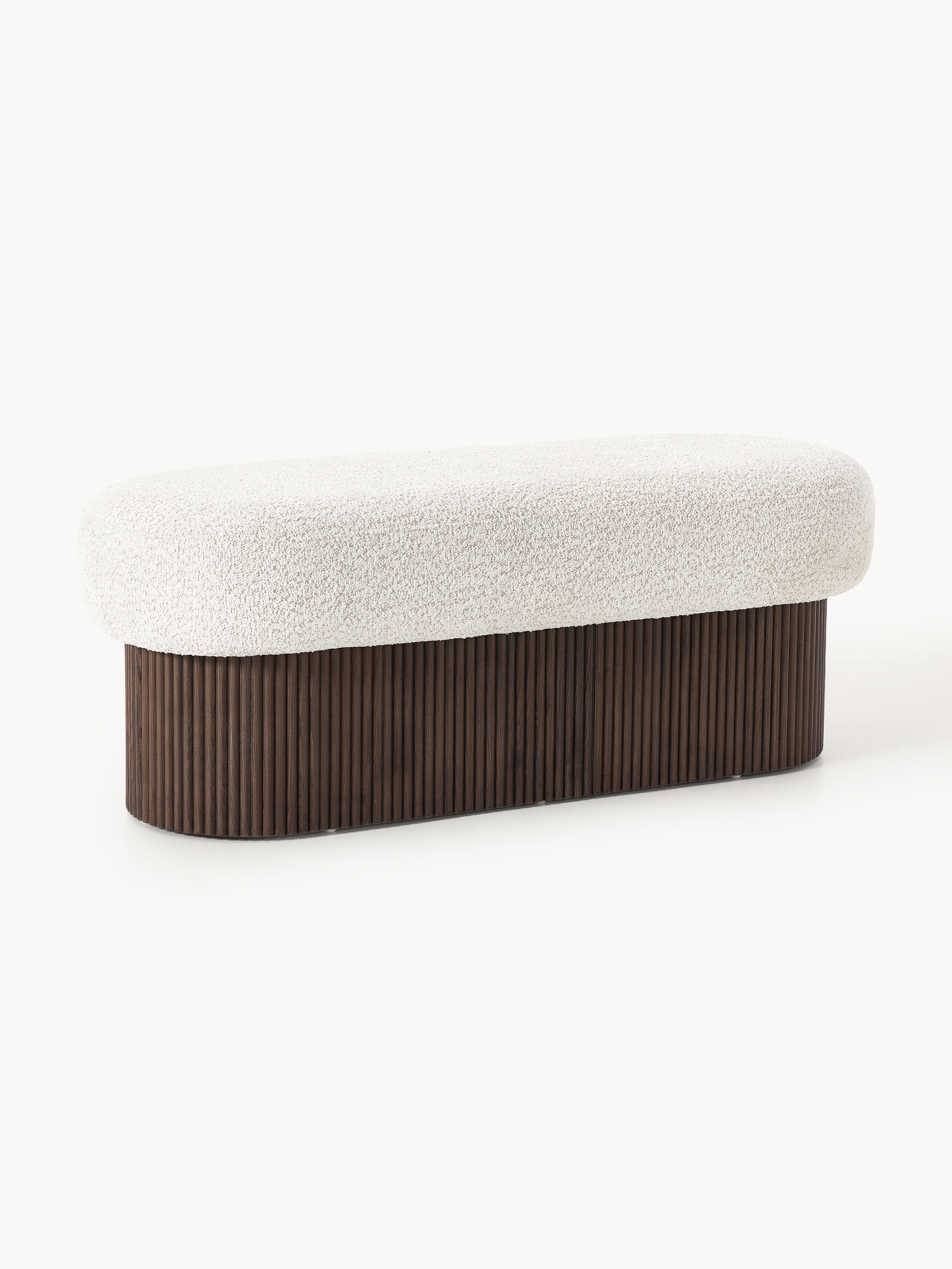 Nala Modern Depolamalı Bank ve Puf Bouclé Kumaş 122cm