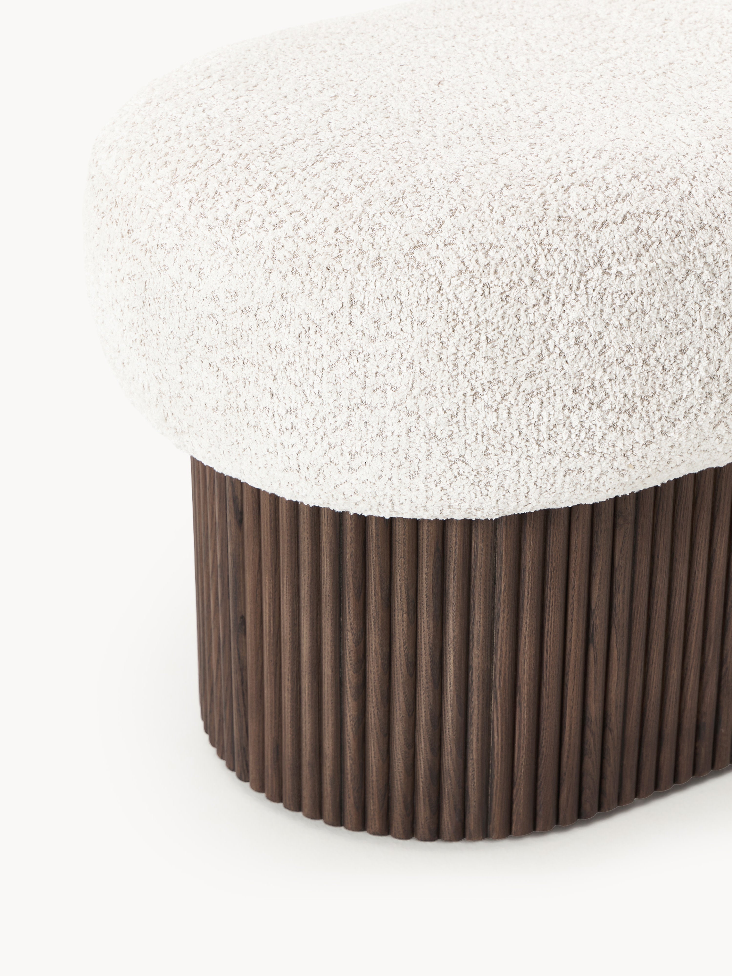 Nala Modern Depolamalı Bank ve Puf Bouclé Kumaş 122cm