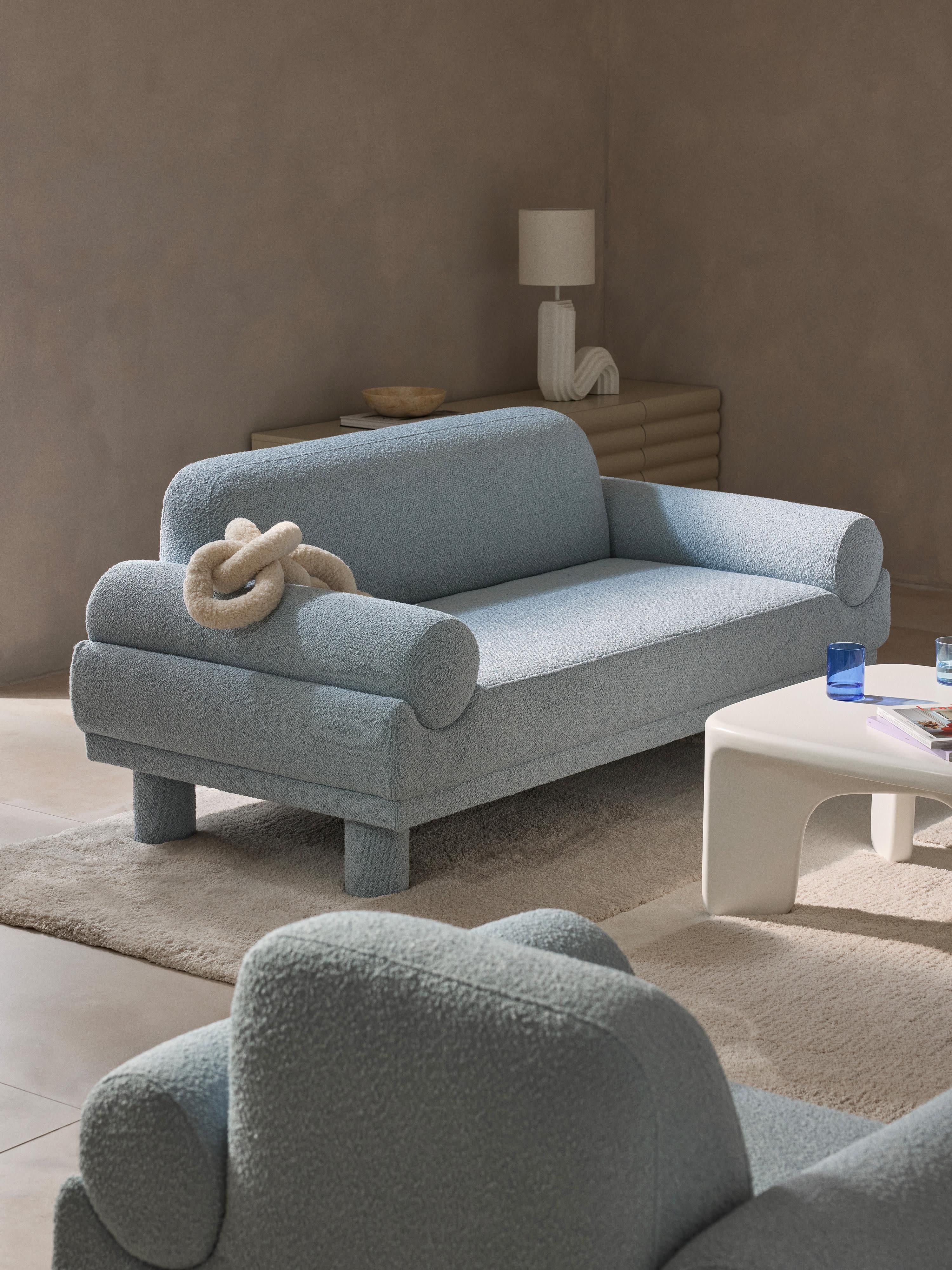 Lilo 2 Kişilik Modern Bouclé Kanepe Yumuşak Dokulu