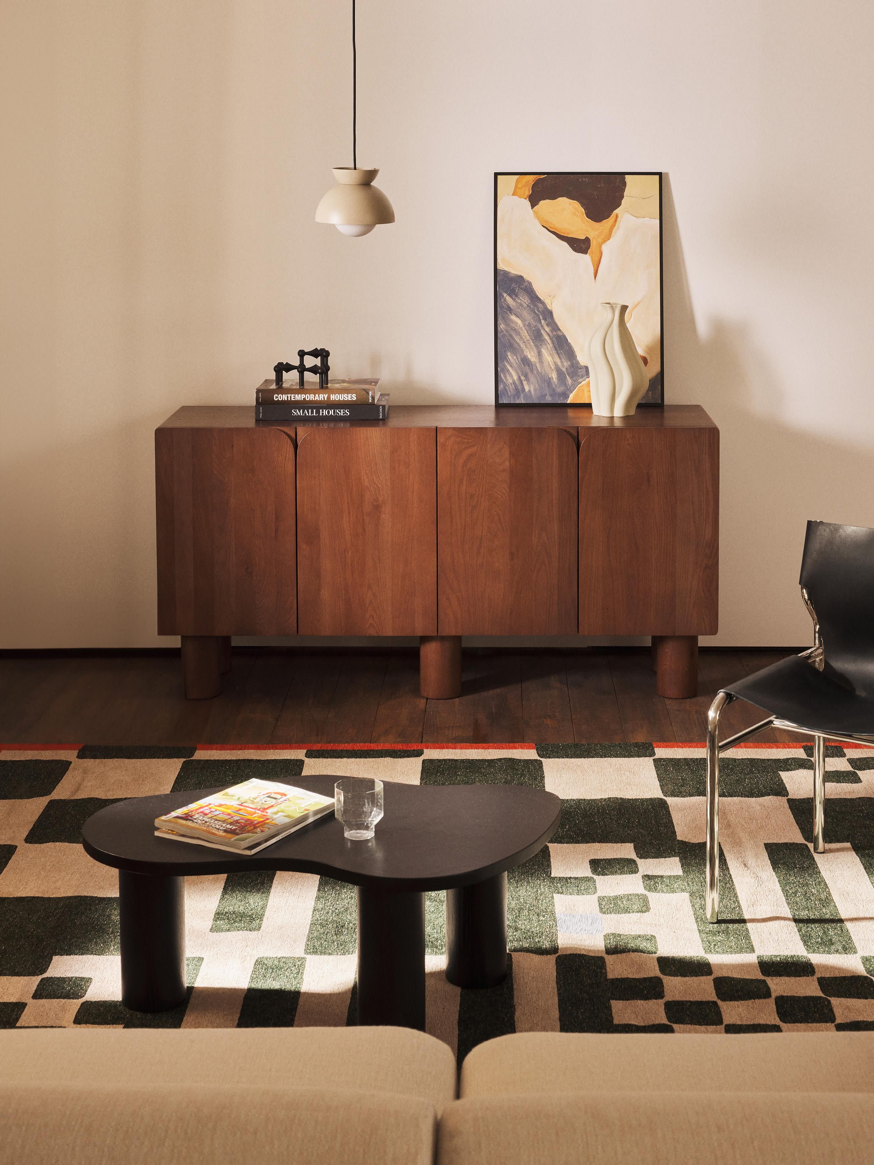 Cadi Masif Meşe Ahşap Dressoir 160 cm