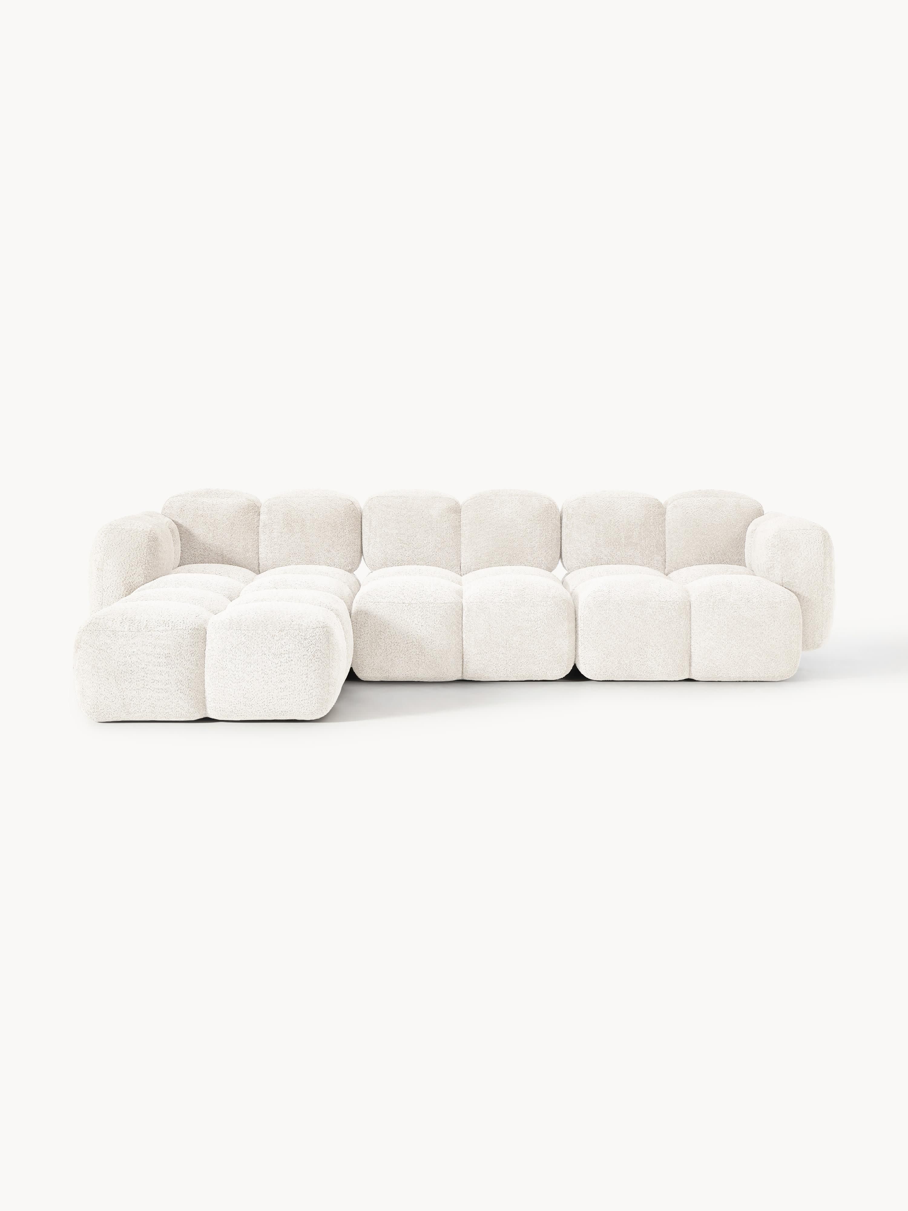 Tayla Modüler 4'lü Koltuk Seti ve Puf Teddy Bouclé
