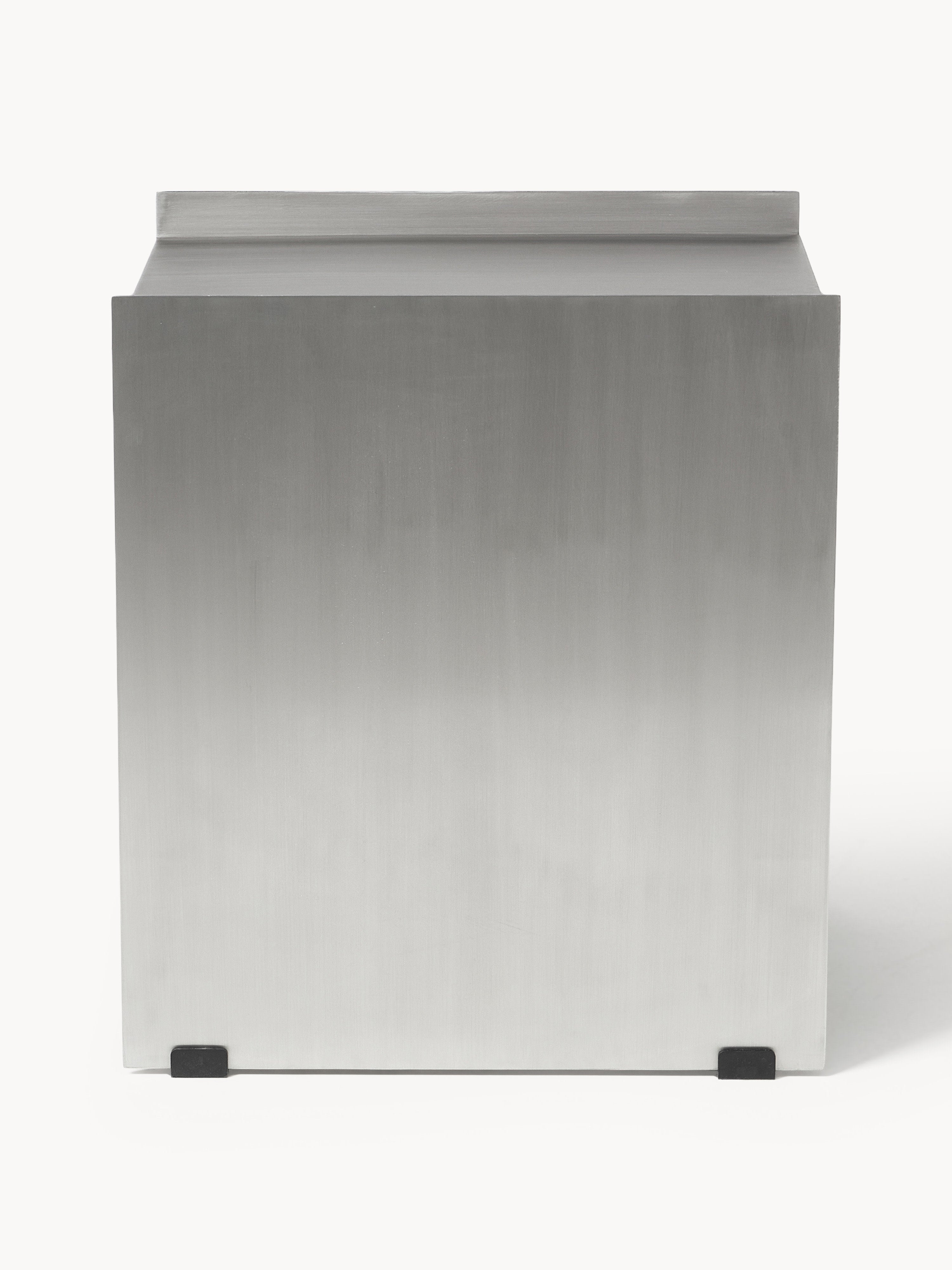 Aiden Metal Komodin, Modern Minimalist Fırçalanmış Çelik