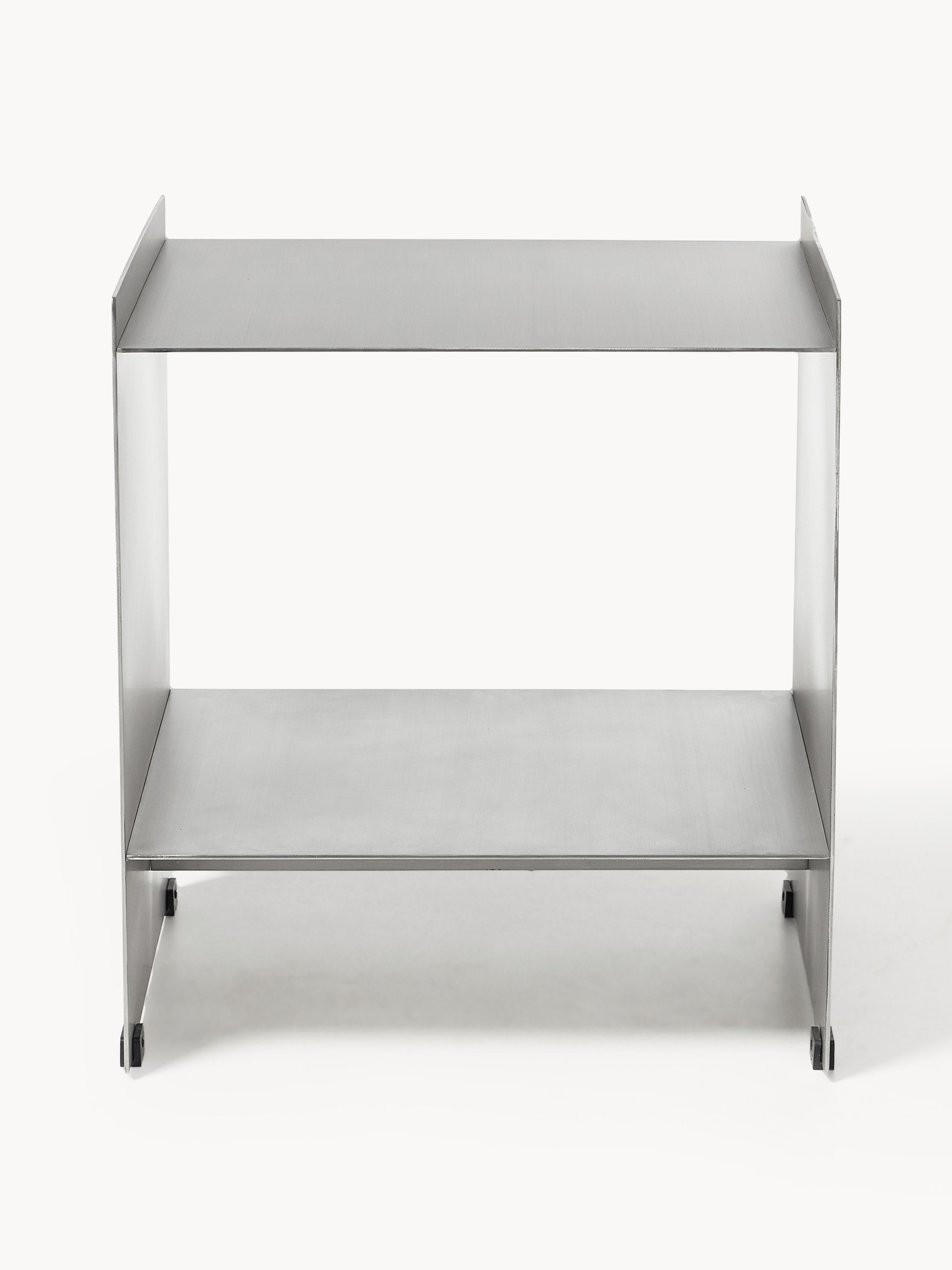 Aiden Metal Komodin, Modern Minimalist Fırçalanmış Çelik