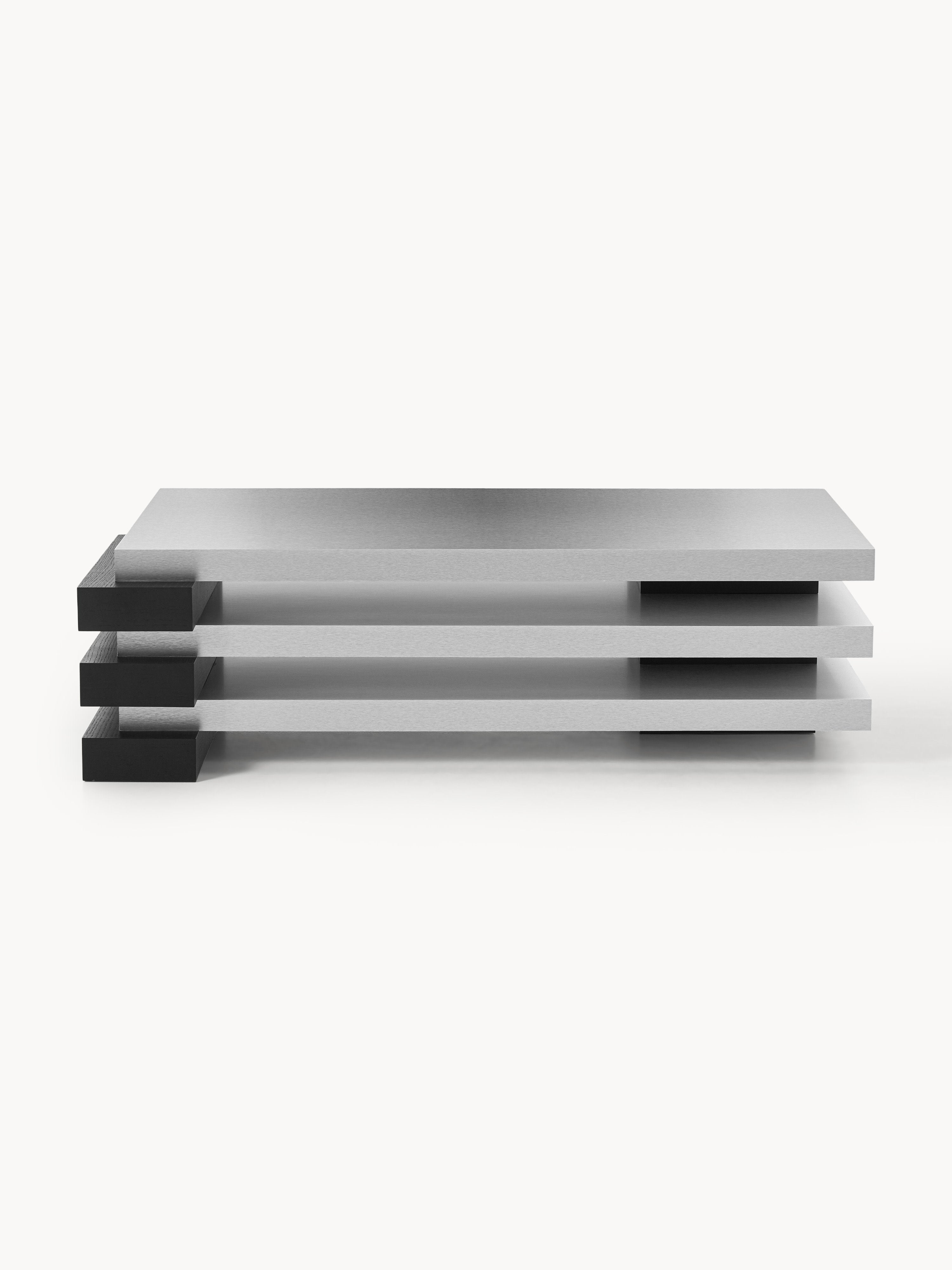 Blok Katmanlı Modern Orta Sehpa 120 cm