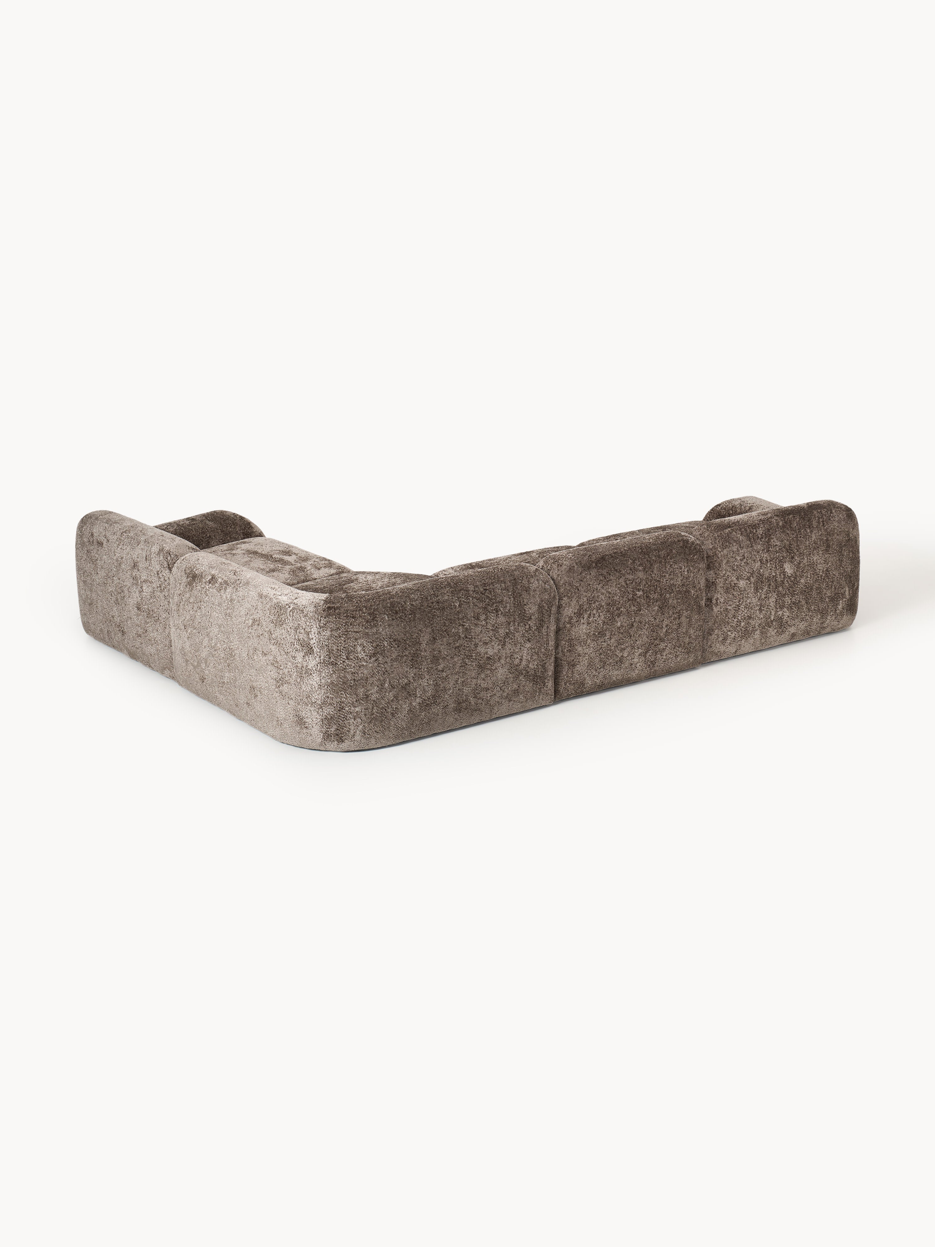 Wolke 4 Kişilik Modüler Köşe Koltuk Teddy Buklet Taupe
