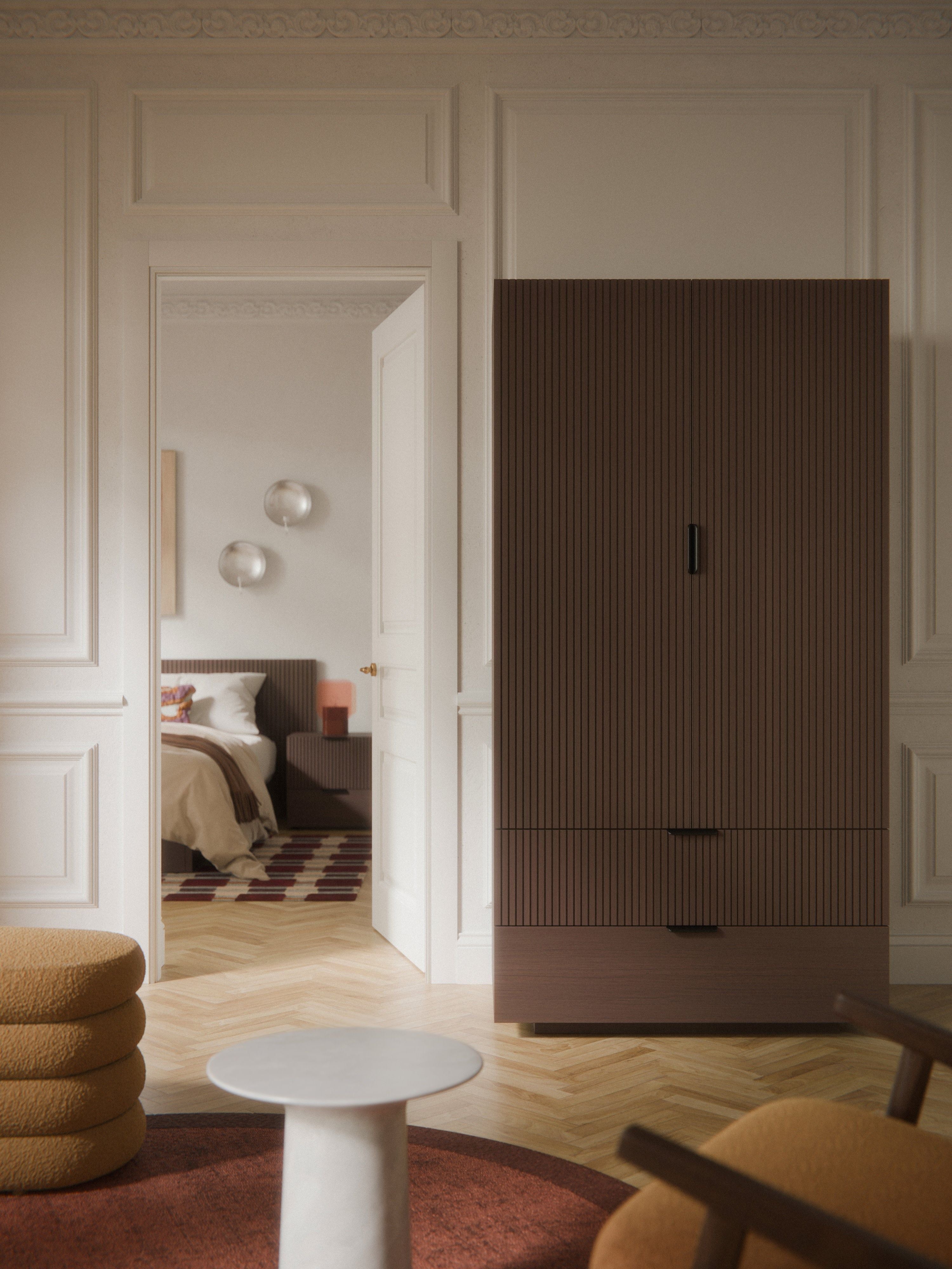 Sato Ahşap Kompakt Gardırop Minimalist Tasarım ve Raf Sistemi