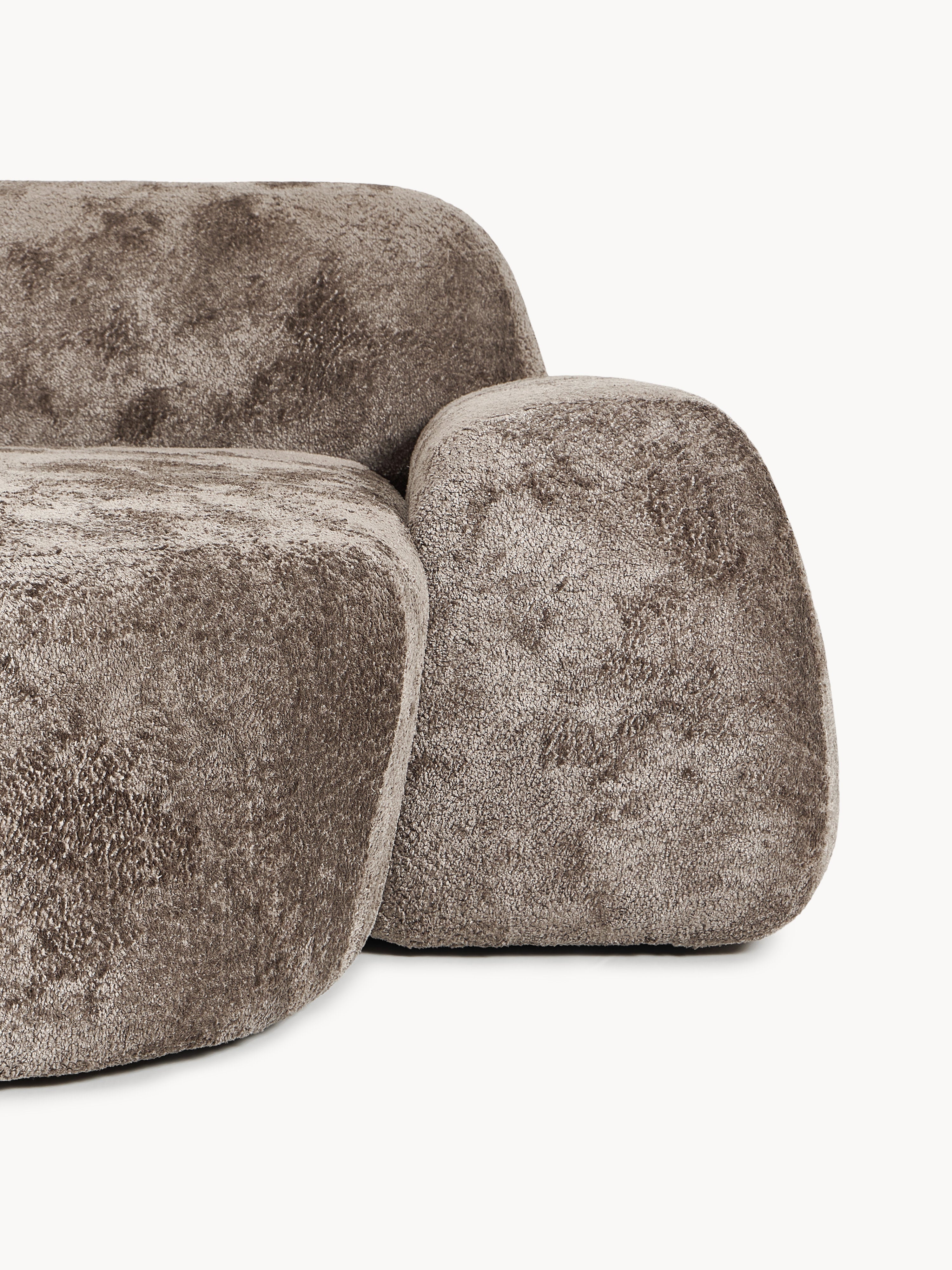 Wolke Modüler Köşe Koltuk 4-Kişilik Teddy Buklet Şezlonglu