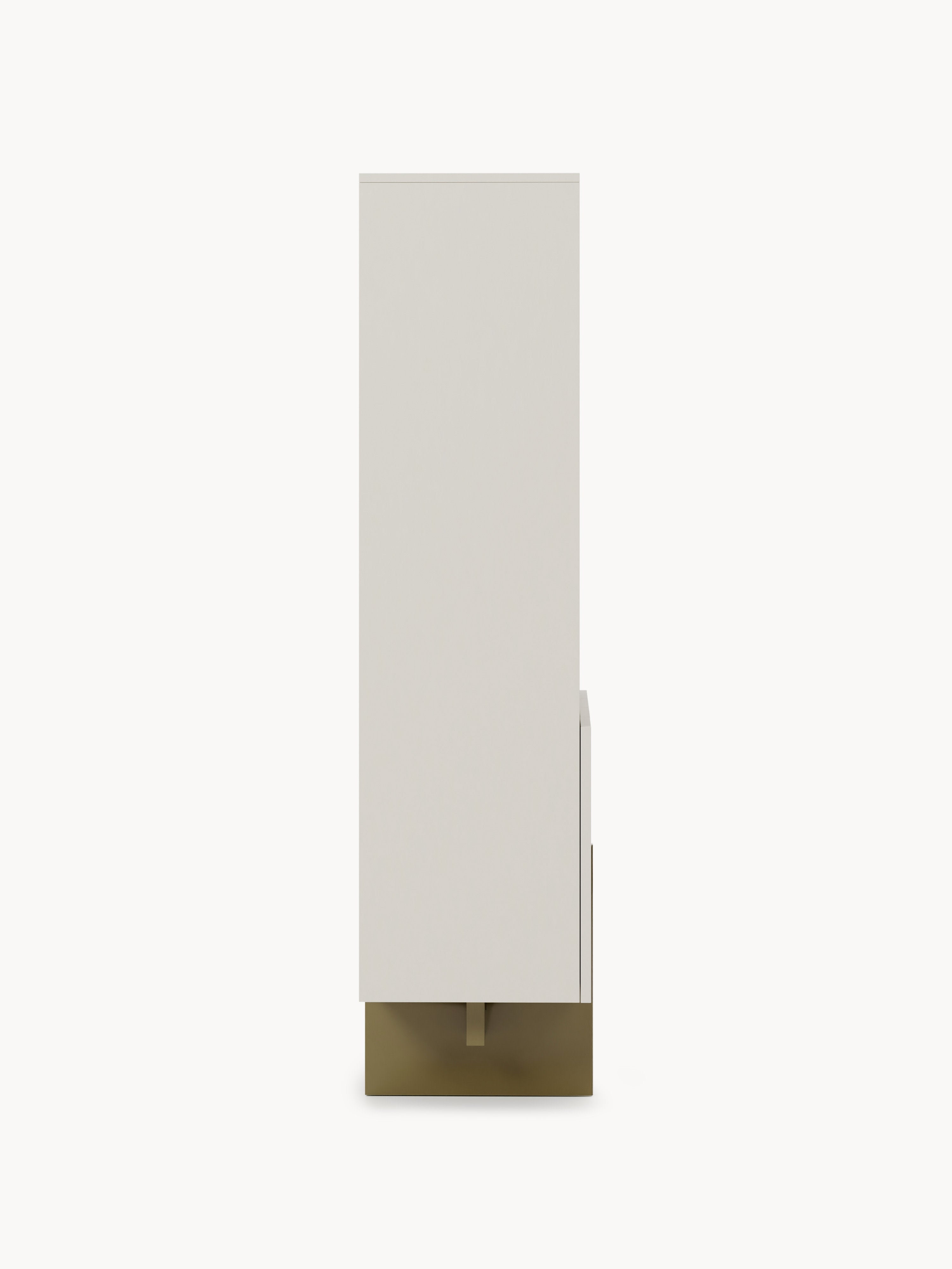 Dado Büyük Ahşap Highboard, Modern Geometrik Tasarım ve Orijinal Ayaklar