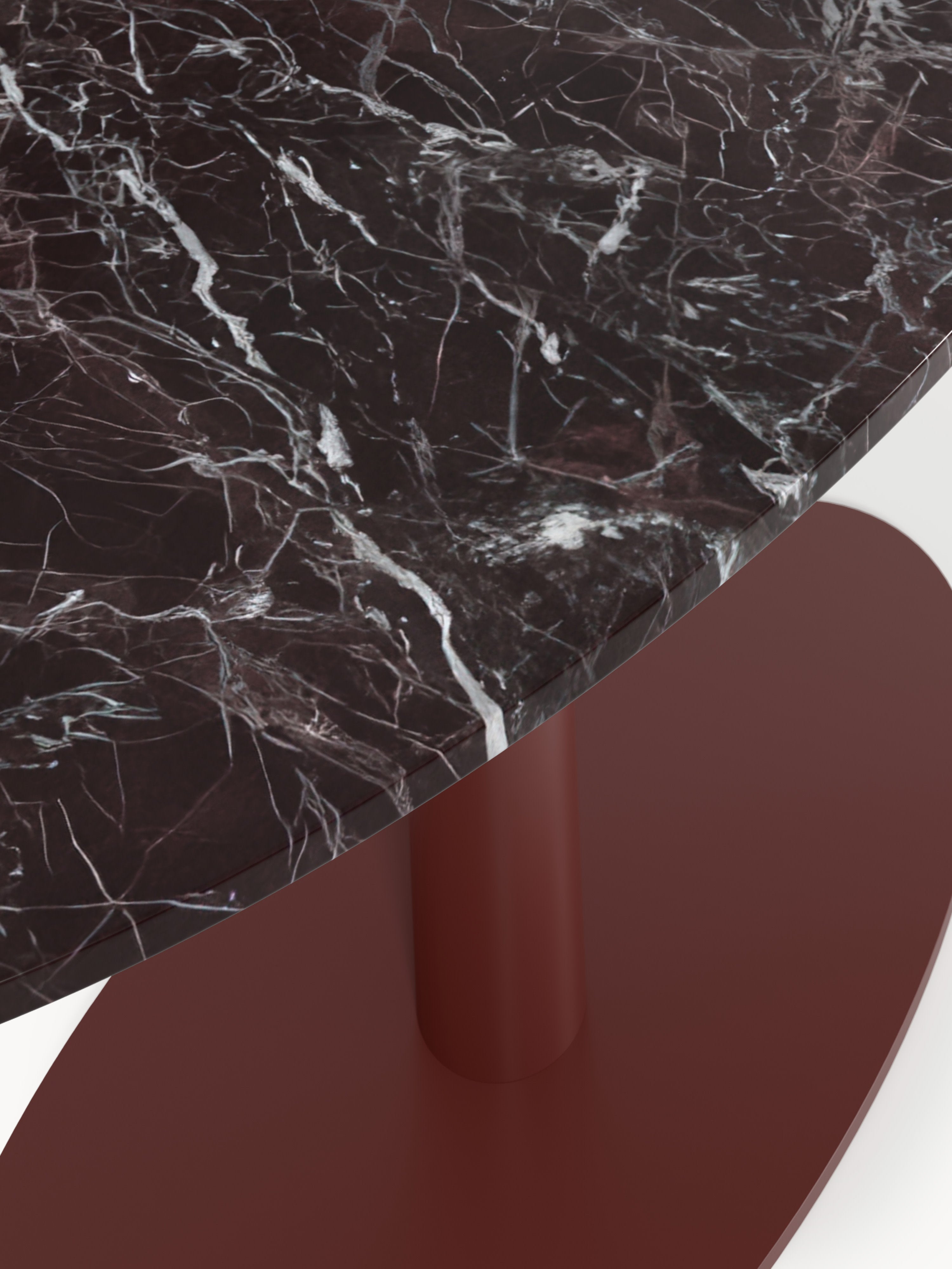 Miley Oval Mermer Yemek Masası 180 x 90 cm