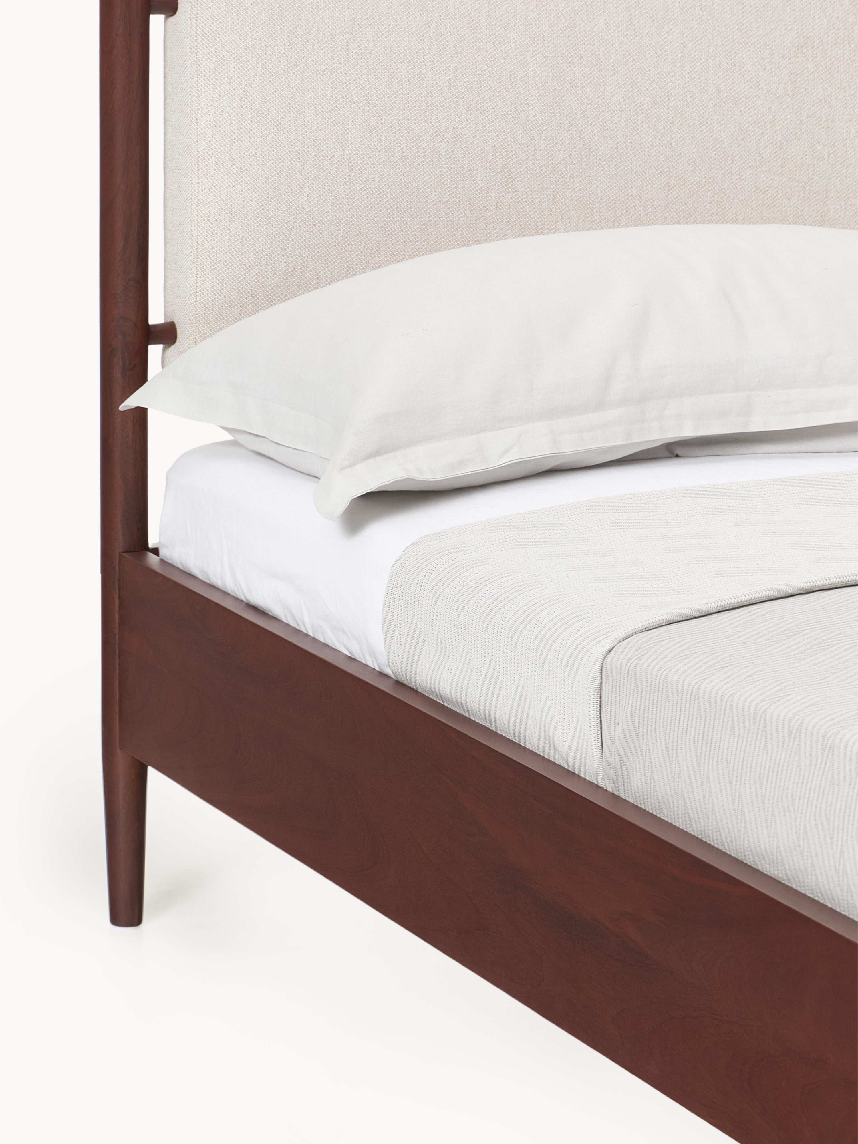 Paul Masif Mango Ağacı Karyola Modern Mid-Century Tasarım