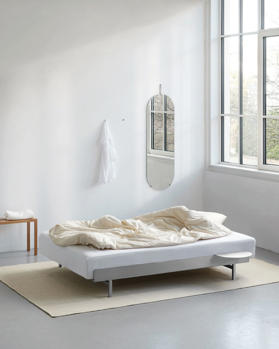 Paslanmaz Çelik Genişletilebilir Yatak 90-180 cm Modern Tasarım