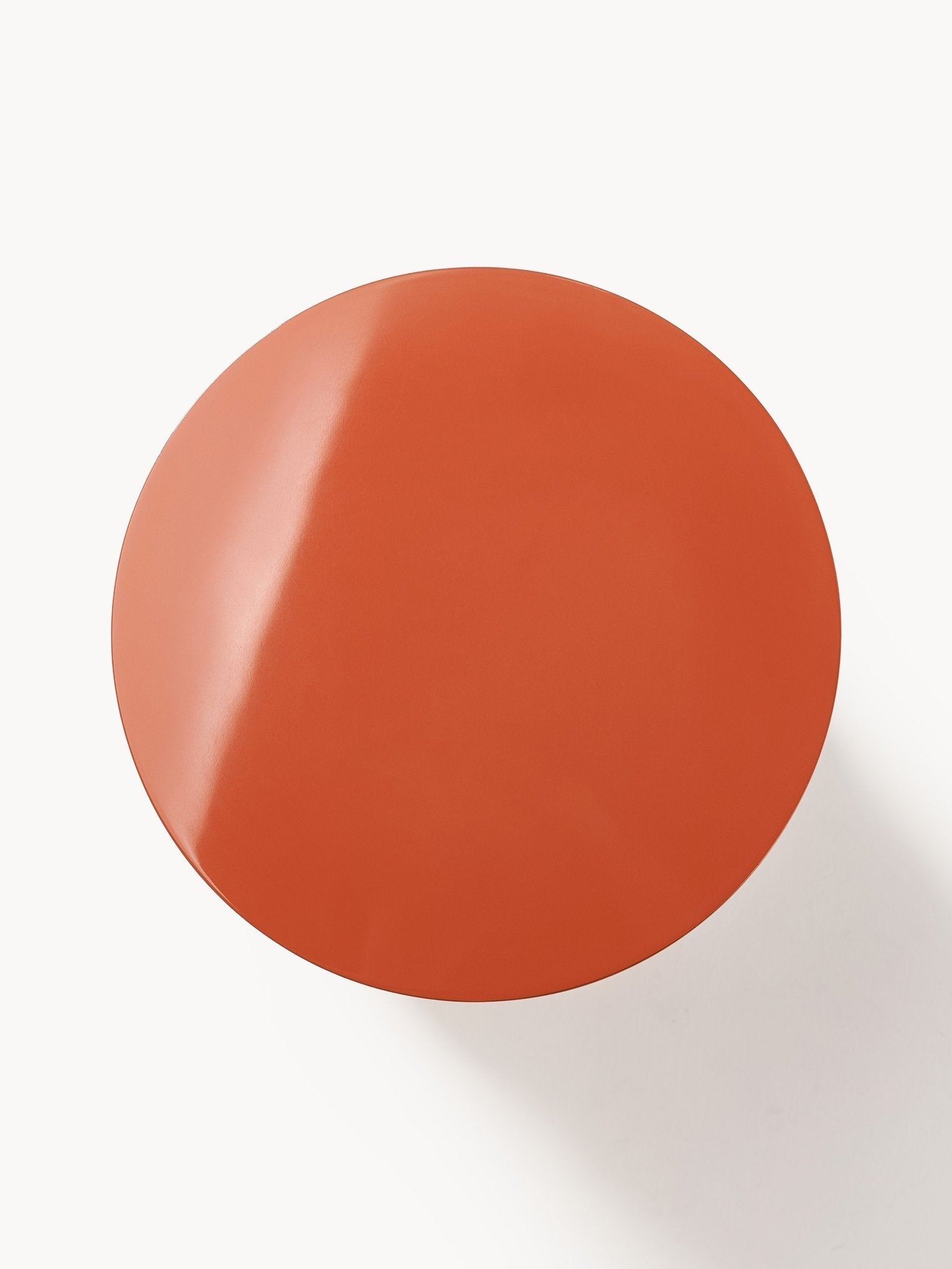 Illy Modern Tasarım Yuvarlak Yan Sehpa Parlak Turuncu 35x50 cm - Velotti