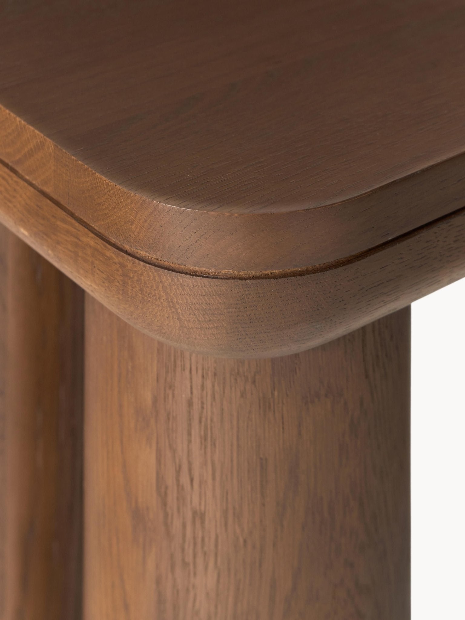 Kalia Masif Meşe Konsol Masası 110 cm Modern Brutalist Tasarım - Velotti