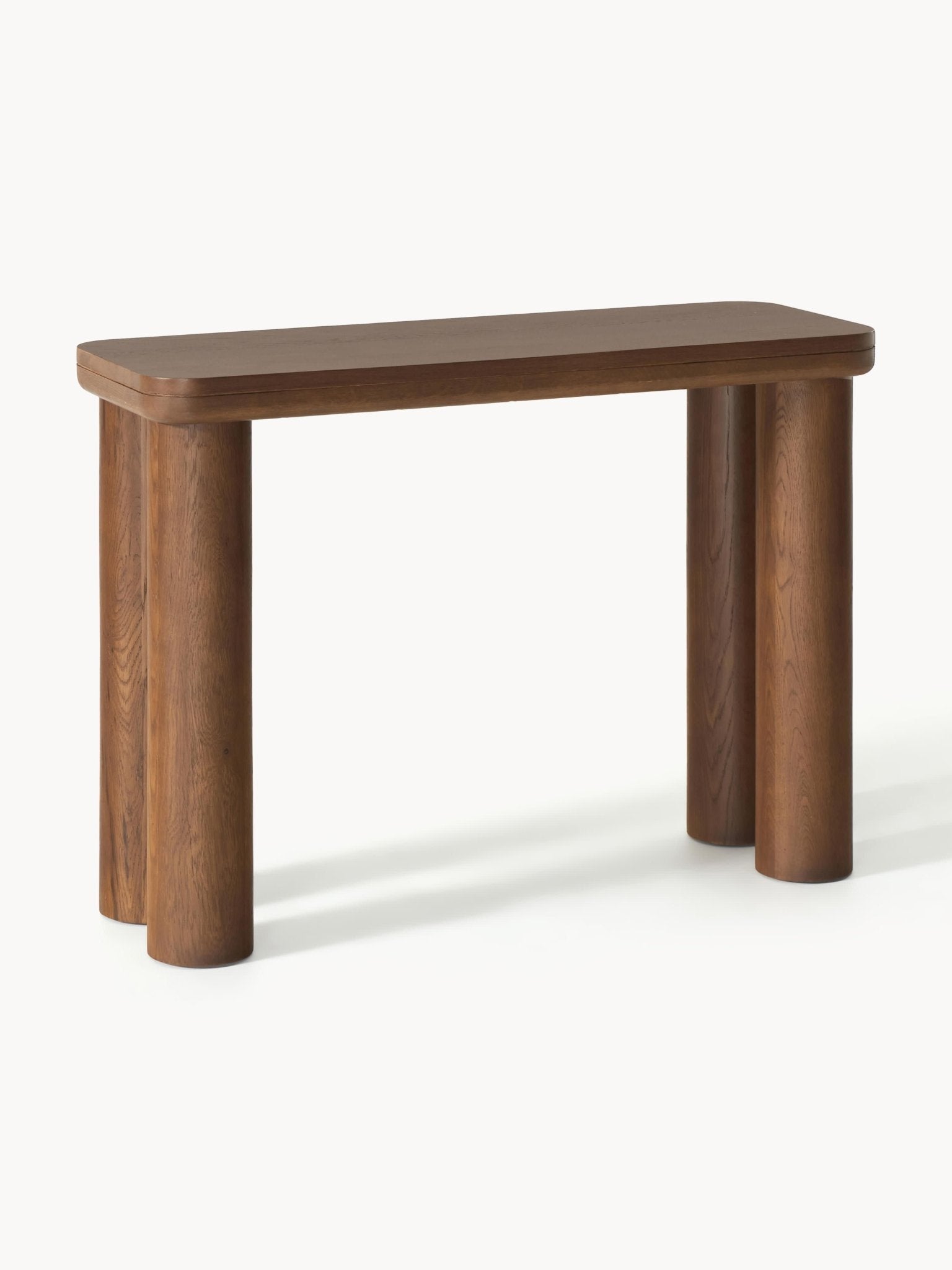 Kalia Masif Meşe Konsol Masası 110 cm Modern Brutalist Tasarım - Velotti