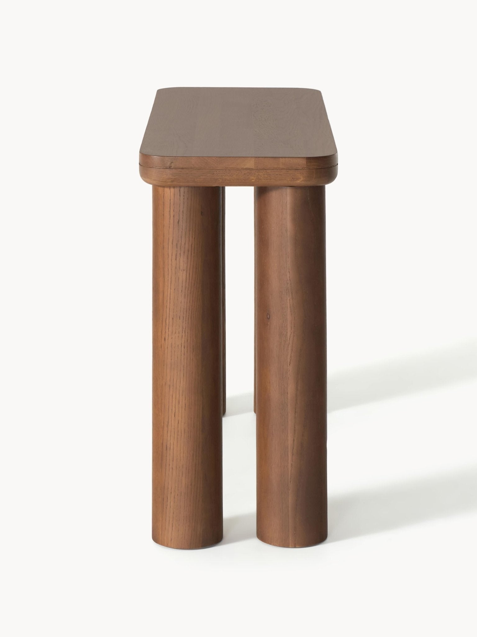 Kalia Masif Meşe Konsol Masası 110 cm Modern Brutalist Tasarım - Velotti