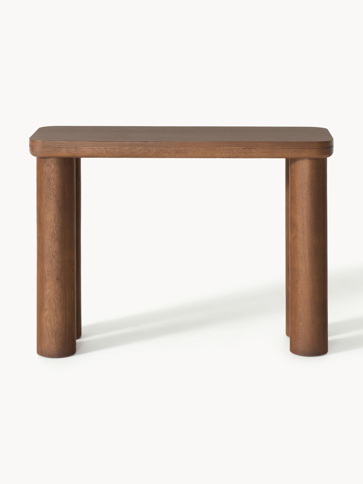 Kalia Masif Meşe Konsol Masası 110 cm Modern Brutalist Tasarım - Velotti