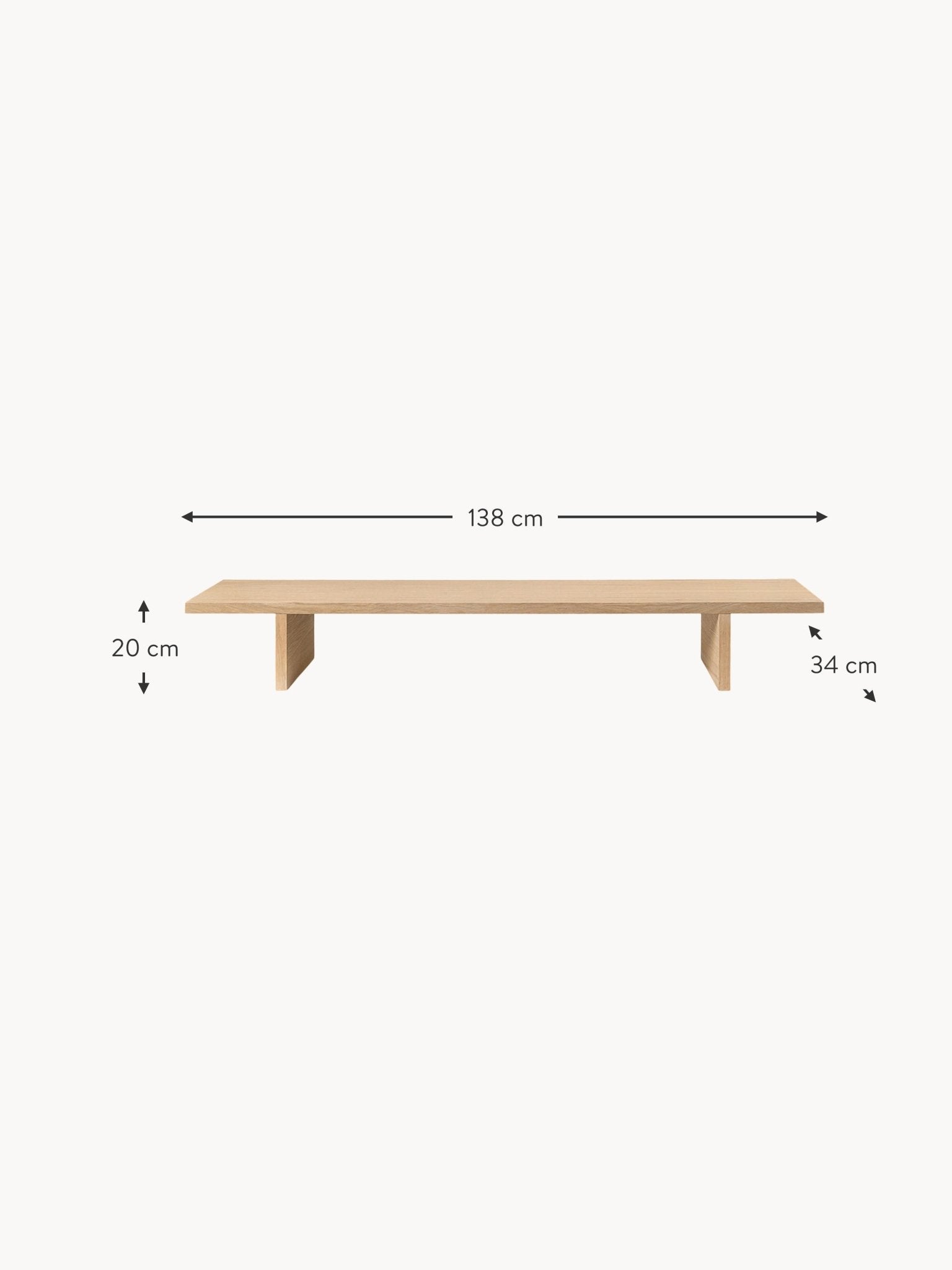 Kona Minimalist Ahşap TV Ünitesi 138 cm - Velotti