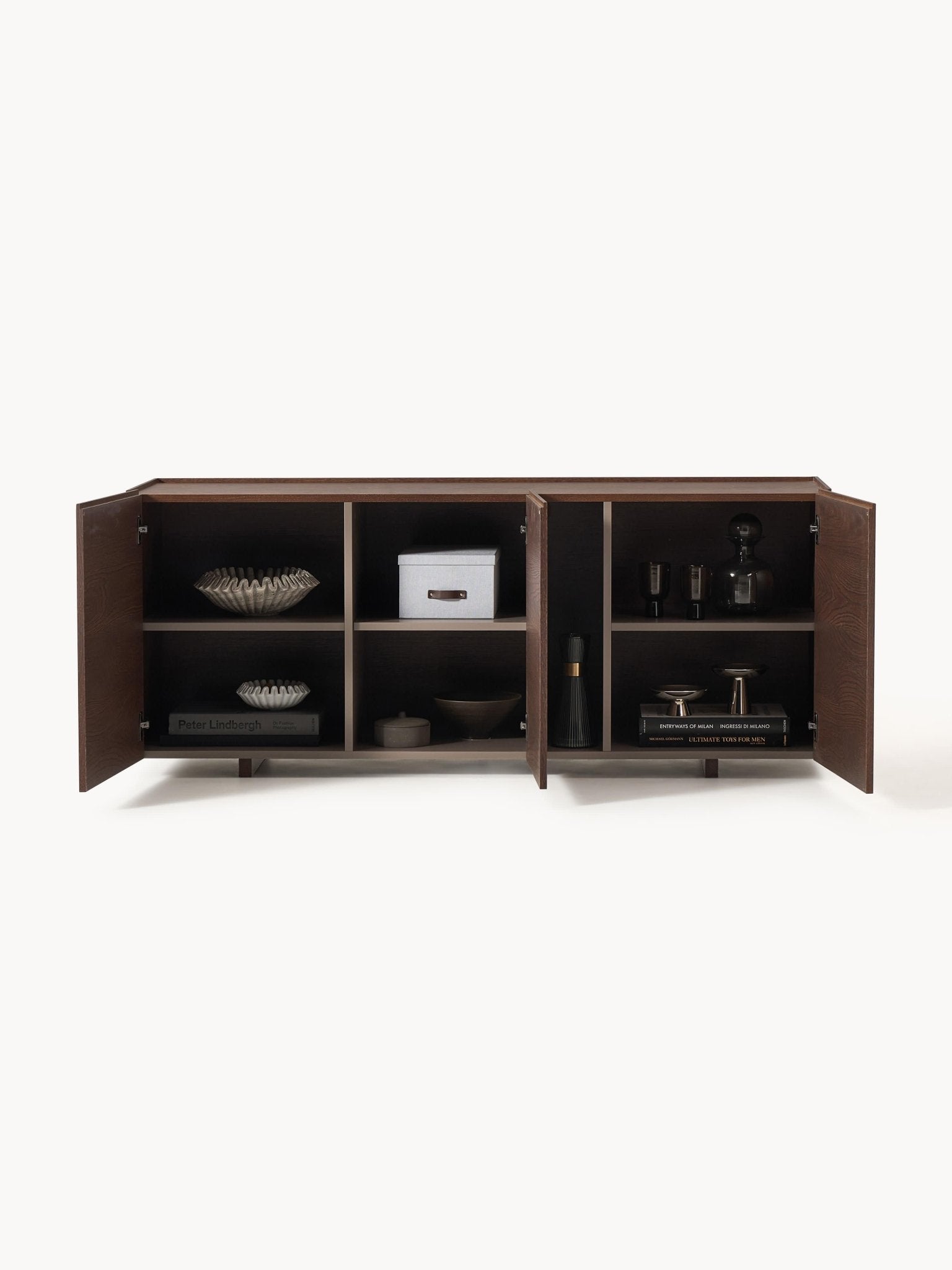 Larsen 160 cm Meşe Kaplama Ahşap Dressoir - Velotti
