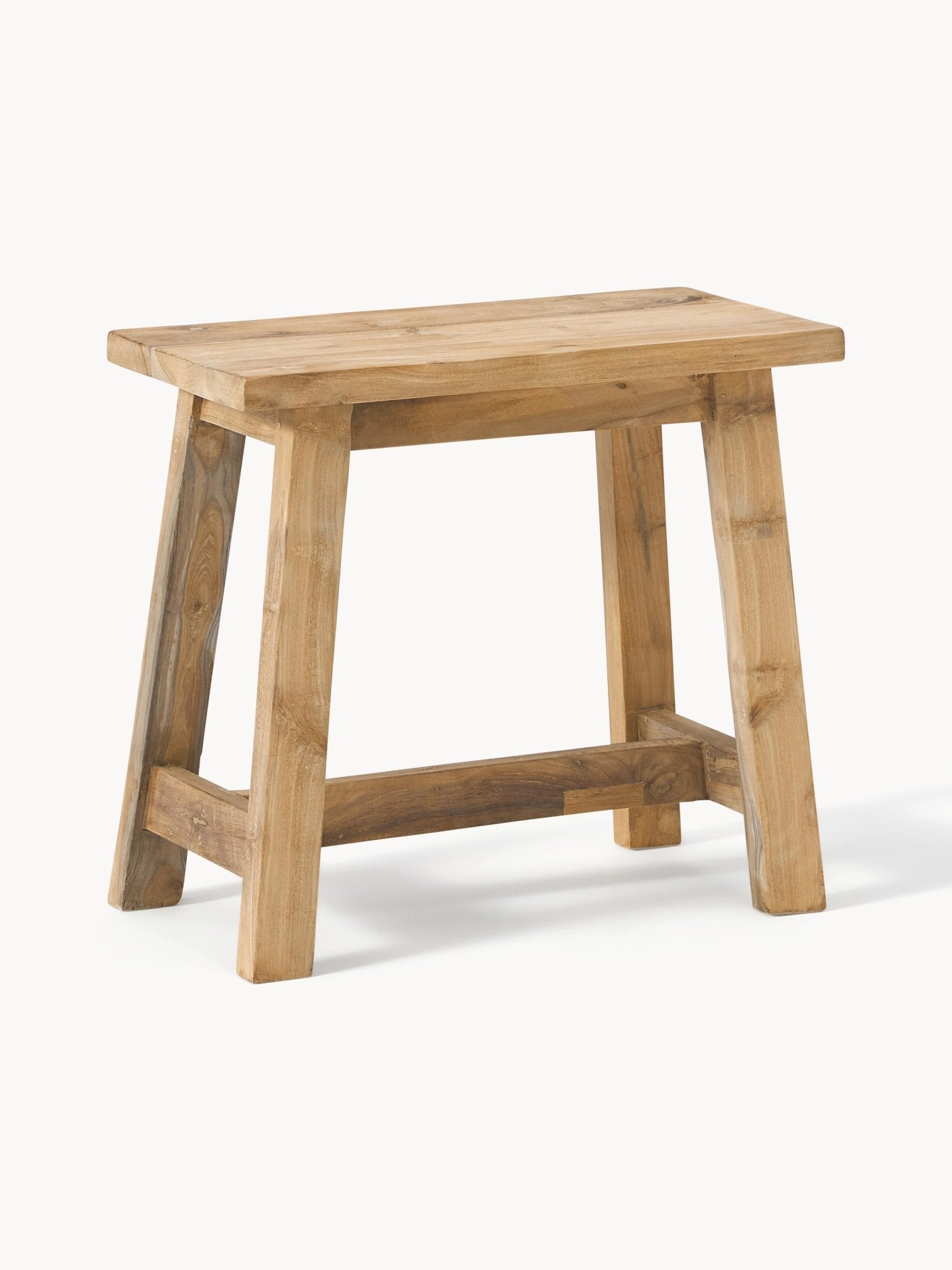 Lawas Geri Dönüştürülmüş Teak Ahşap Tabure 50cm - Velotti