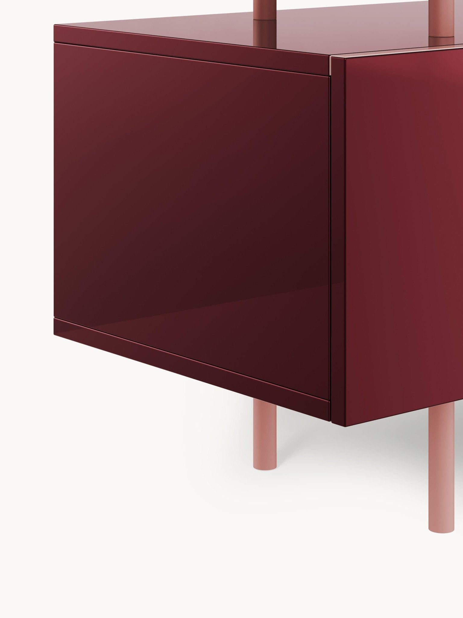 Lennie Yüksek Parlaklıklı Modern Dressoir Bordeaux 180cm - Velotti