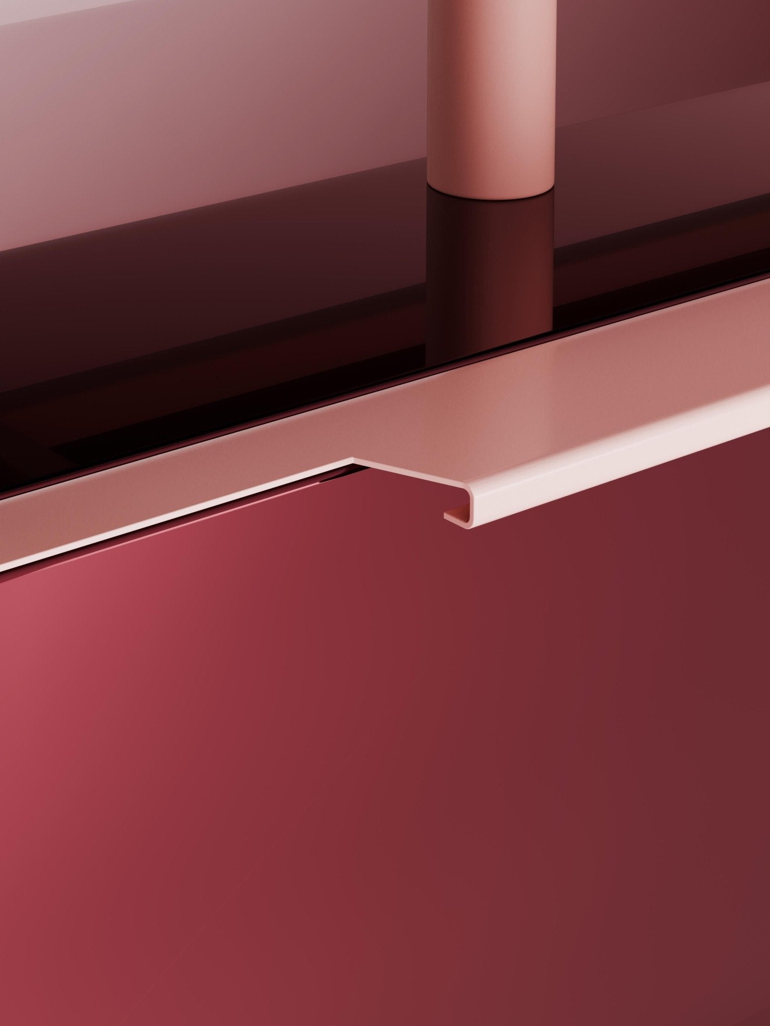 Lennie Yüksek Parlaklıklı Modern Dressoir Bordeaux 180cm - Velotti