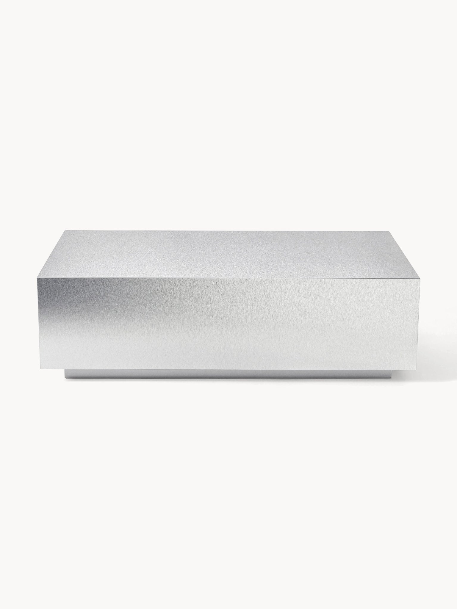 Lesley Modern Metal Görünümlü Dikdörtgen Orta Sehpa 120 cm - Velotti