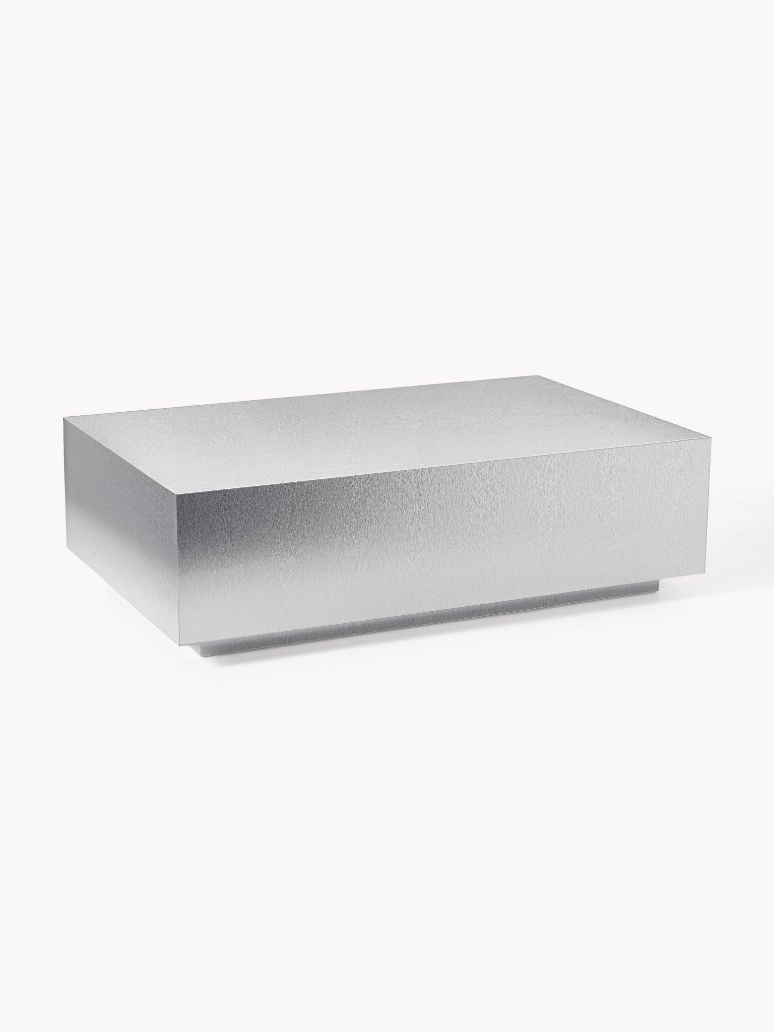 Lesley Modern Metal Görünümlü Dikdörtgen Orta Sehpa 120 cm - Velotti
